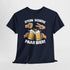 Lustig Schere Stein Paar Bier T-Shirt