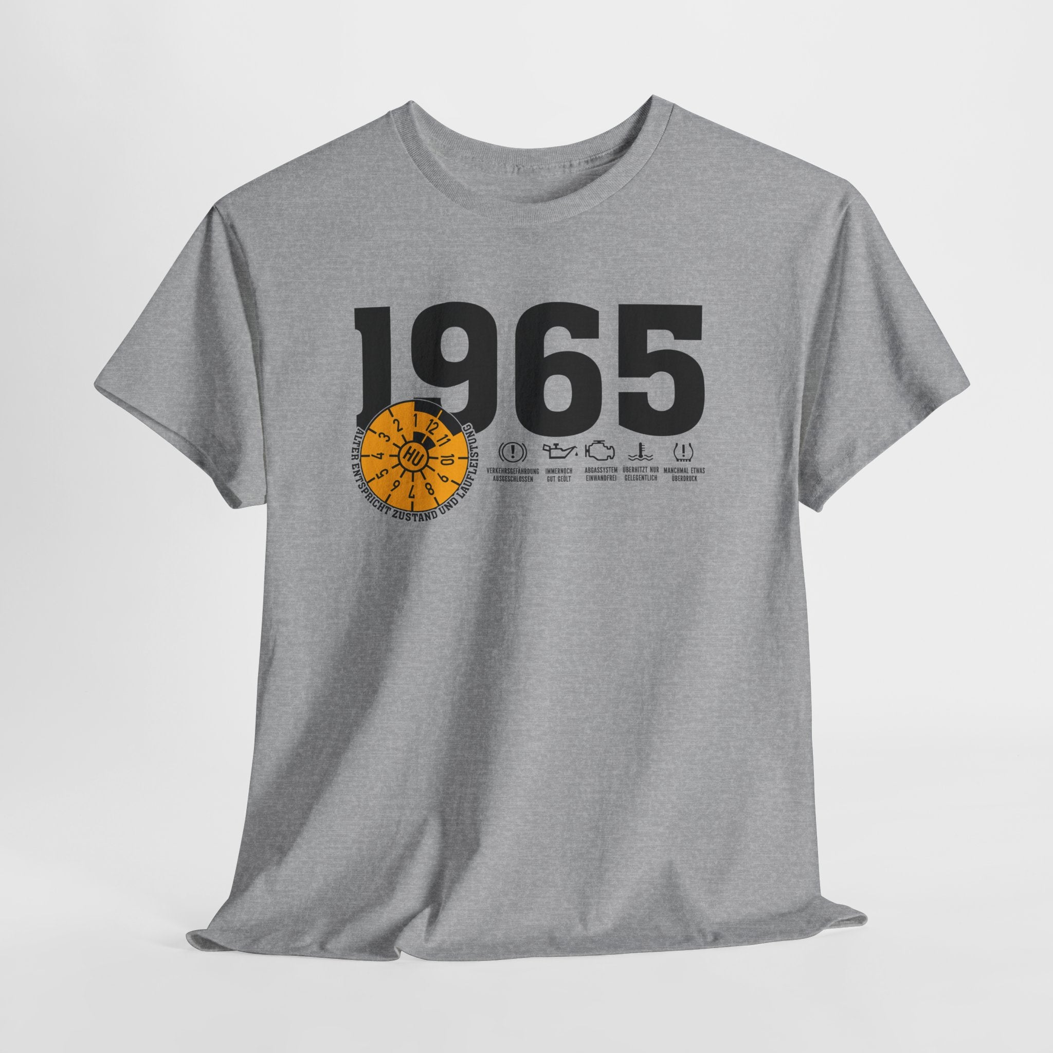 60 Geburtstag Jahrgangs-Shirt 1965 – TÜV Stempel Design - Entspricht Zustand und Laufleistung