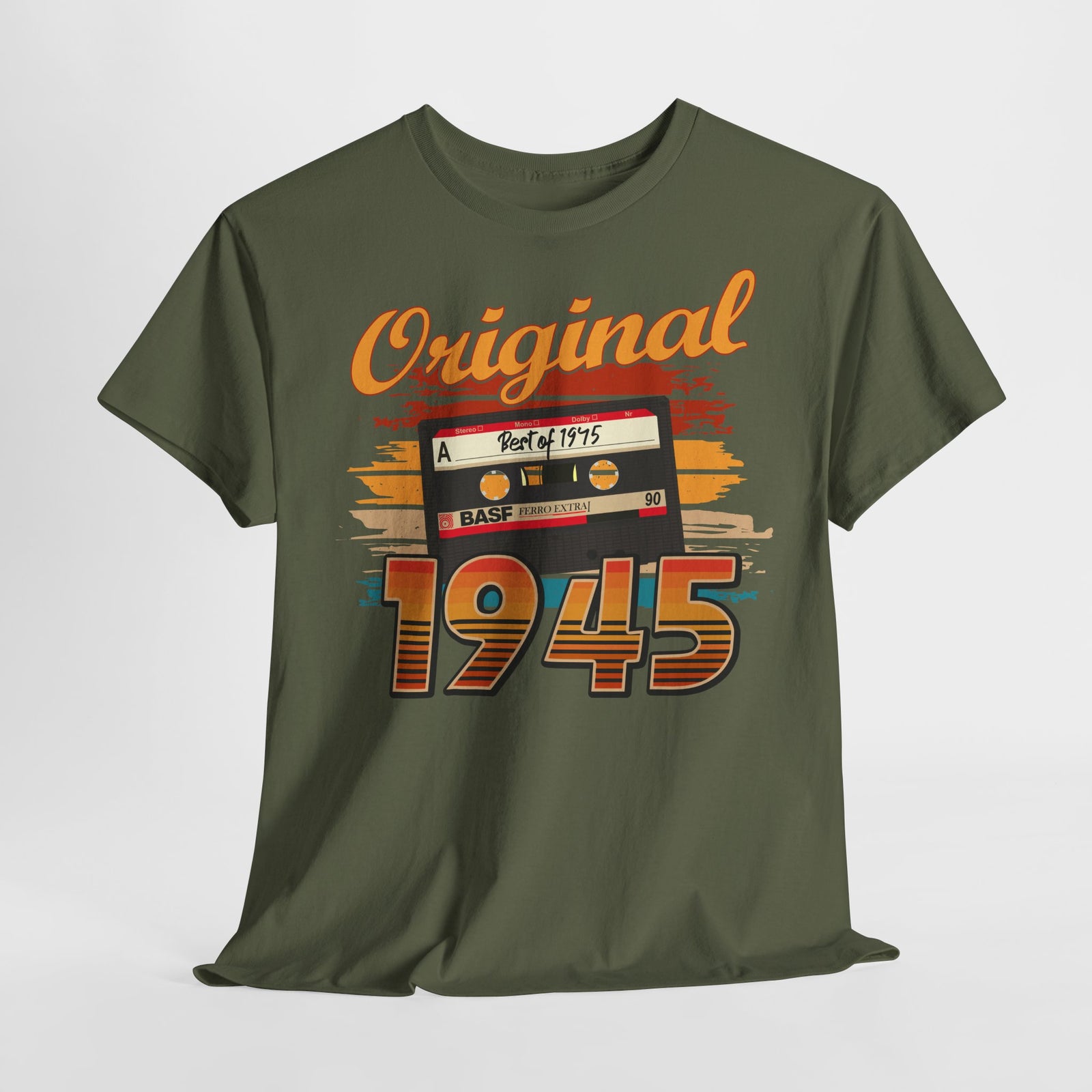 80. Geburtstag Best Of 1945 Original Limited Edition Retro Kassette Geschenk T-Shirt