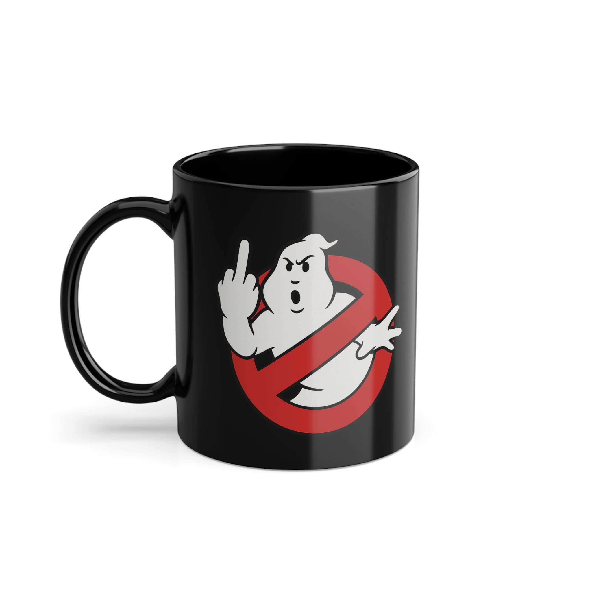 Ghostbusters Satire - Geist mit Mittelfinger - Lustige Kaffee Tasse