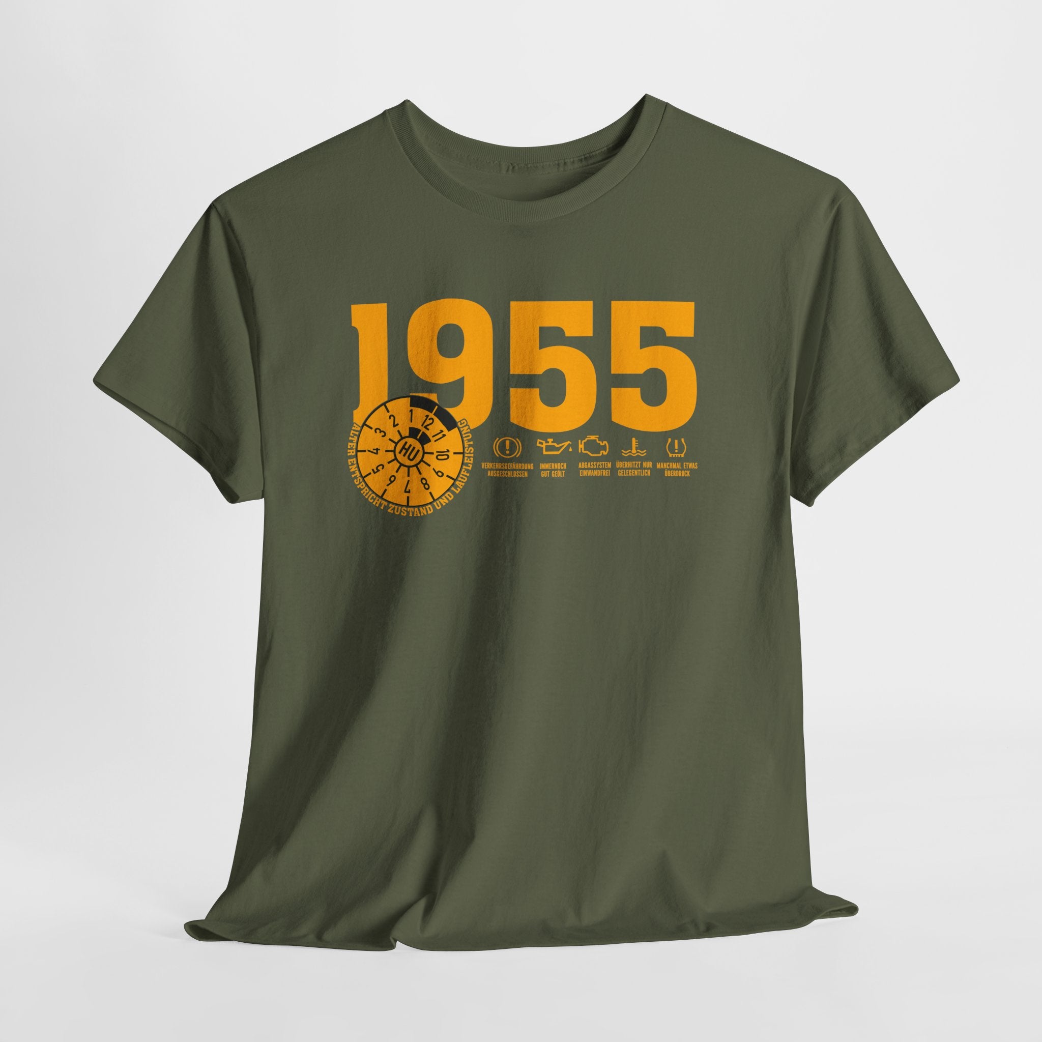 70 Geburtstag Jahrgangs-Shirt 1955 – TÜV Stempel Design - Entspricht Zustand und Laufleistung