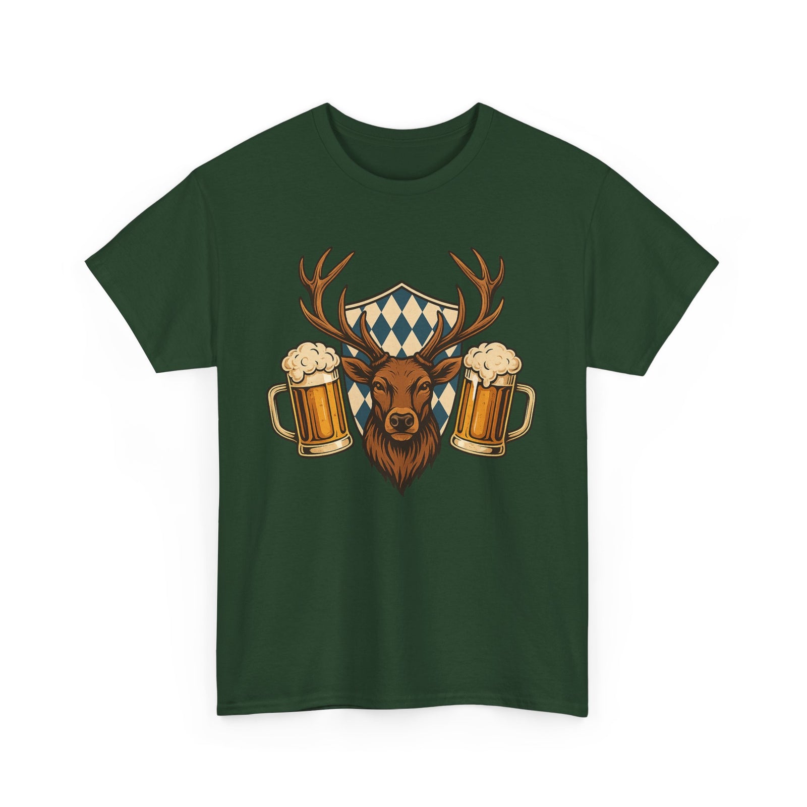 Oktoberfest Hirsch & Bier – Bayerisches Wiesn T-Shirt