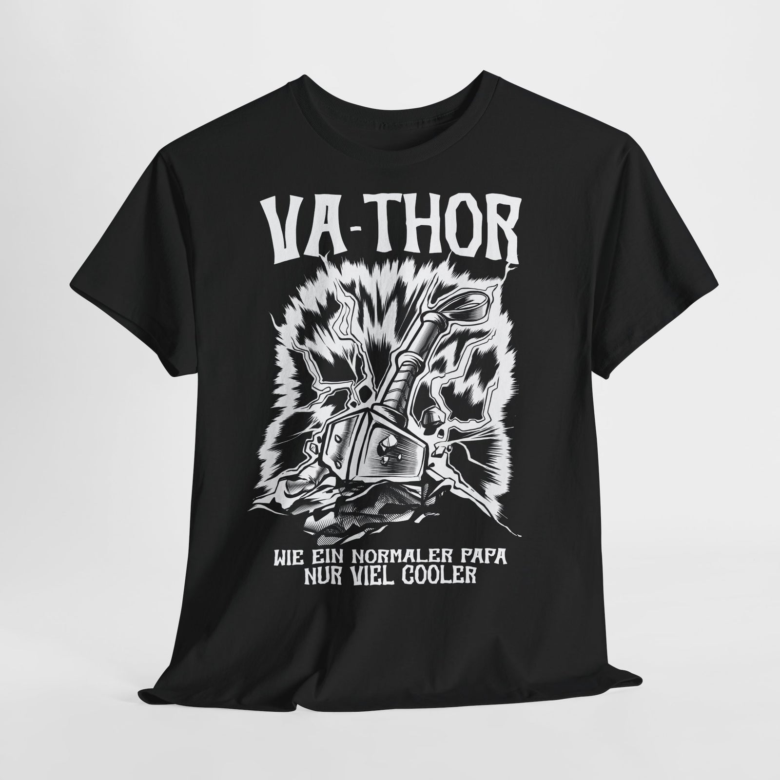 Vatertag Geschenk Shirt - Wikinger Va-Thor - Wie Ein Normaler Papa Nur Viel Cooler Geschenk T-Shirt