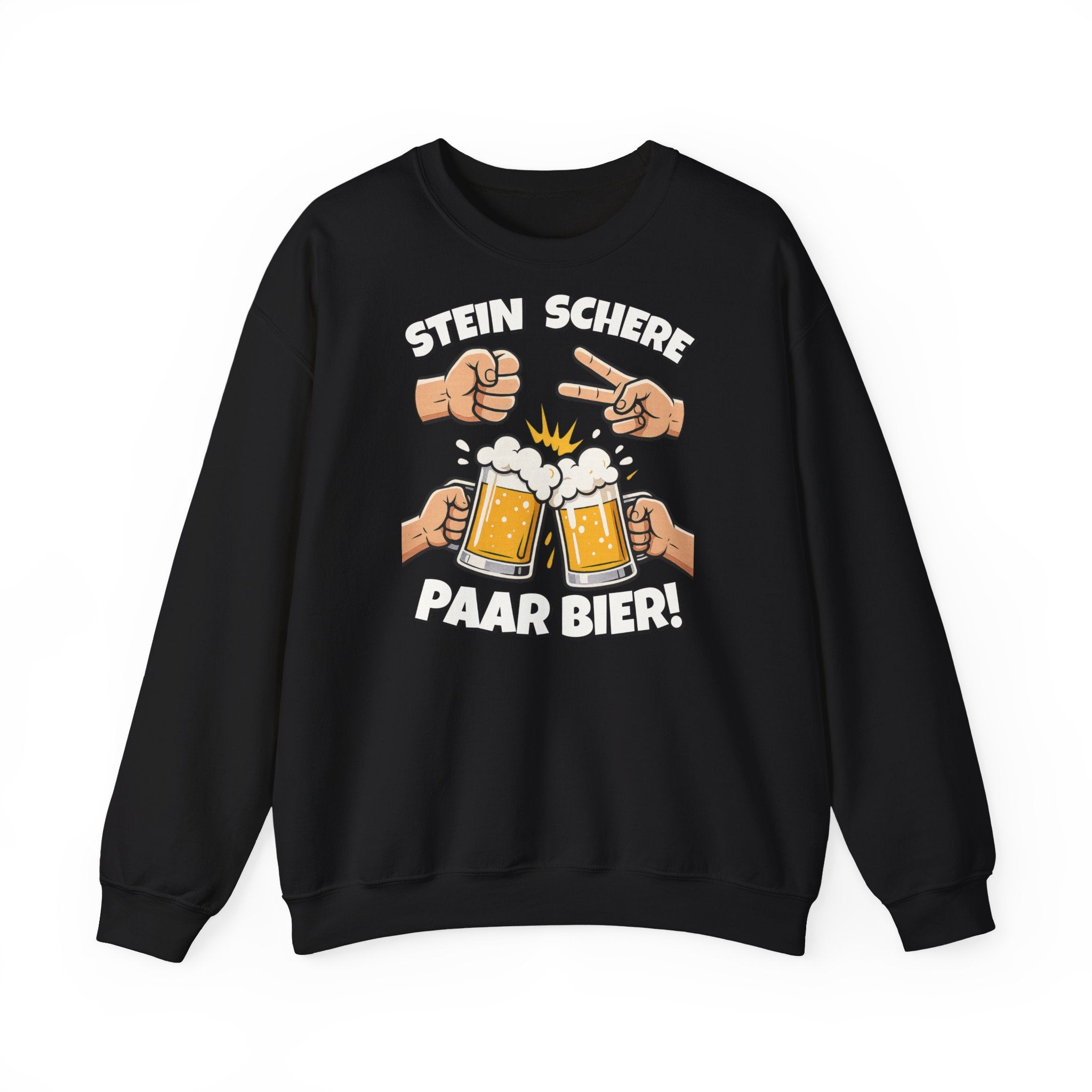Lustig Schere Stein Paar Bier Pullover Sweatshirt