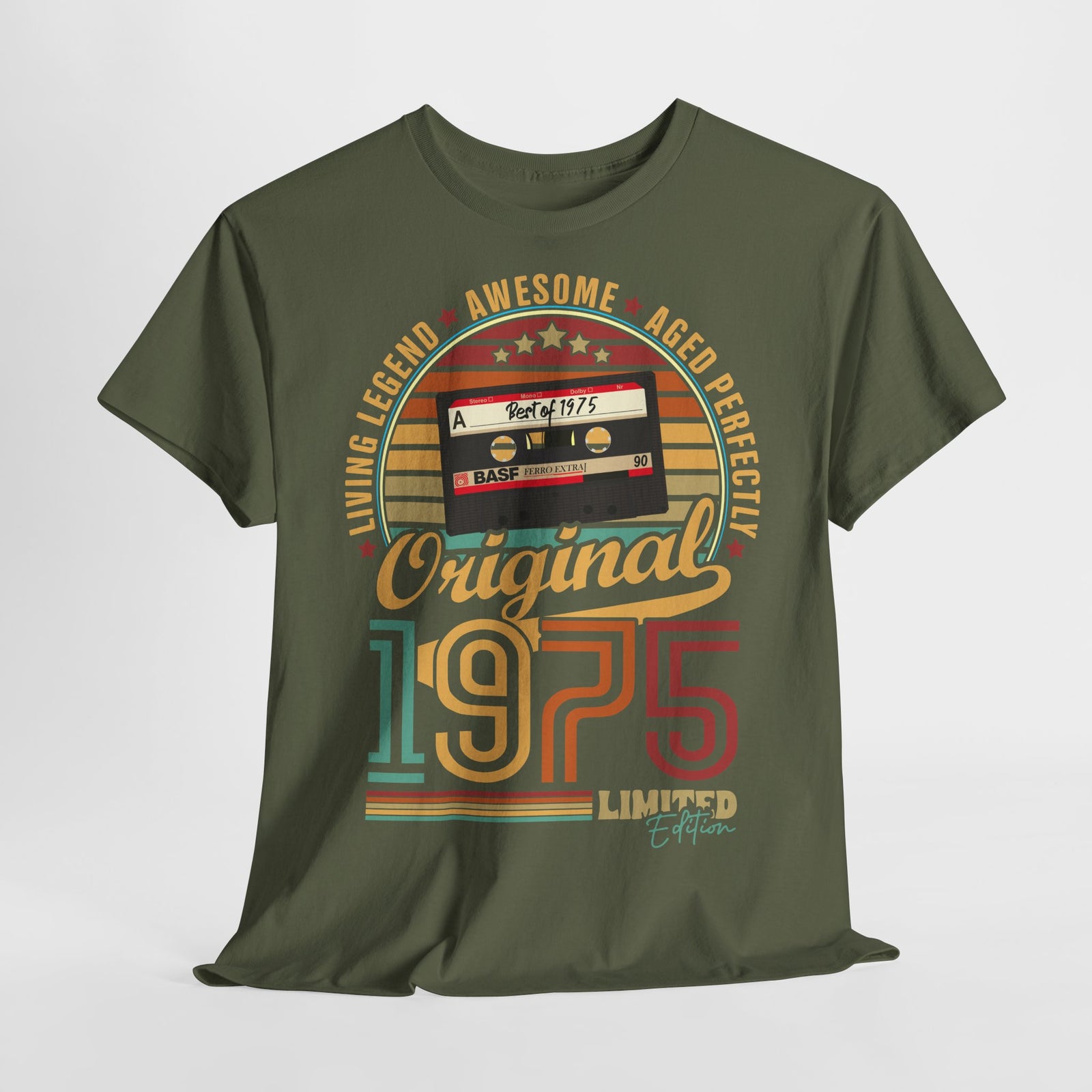 50. Geburtstag Geboren 1975 Retro Kassette Limited Edition Geschenk T-Shirt