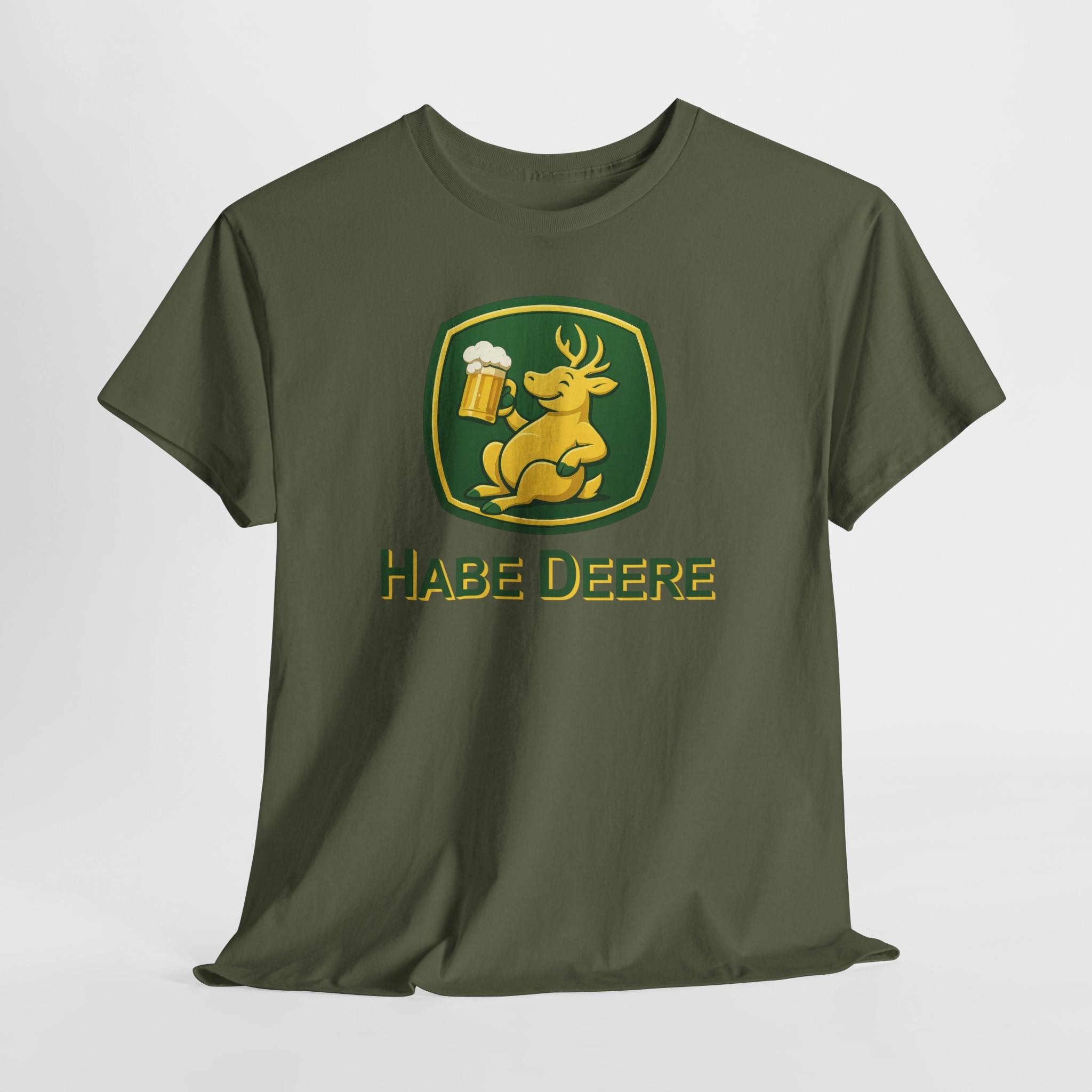 Trinkender Hirsch – Habe Deere Bier Logo Parodie T-Shirt