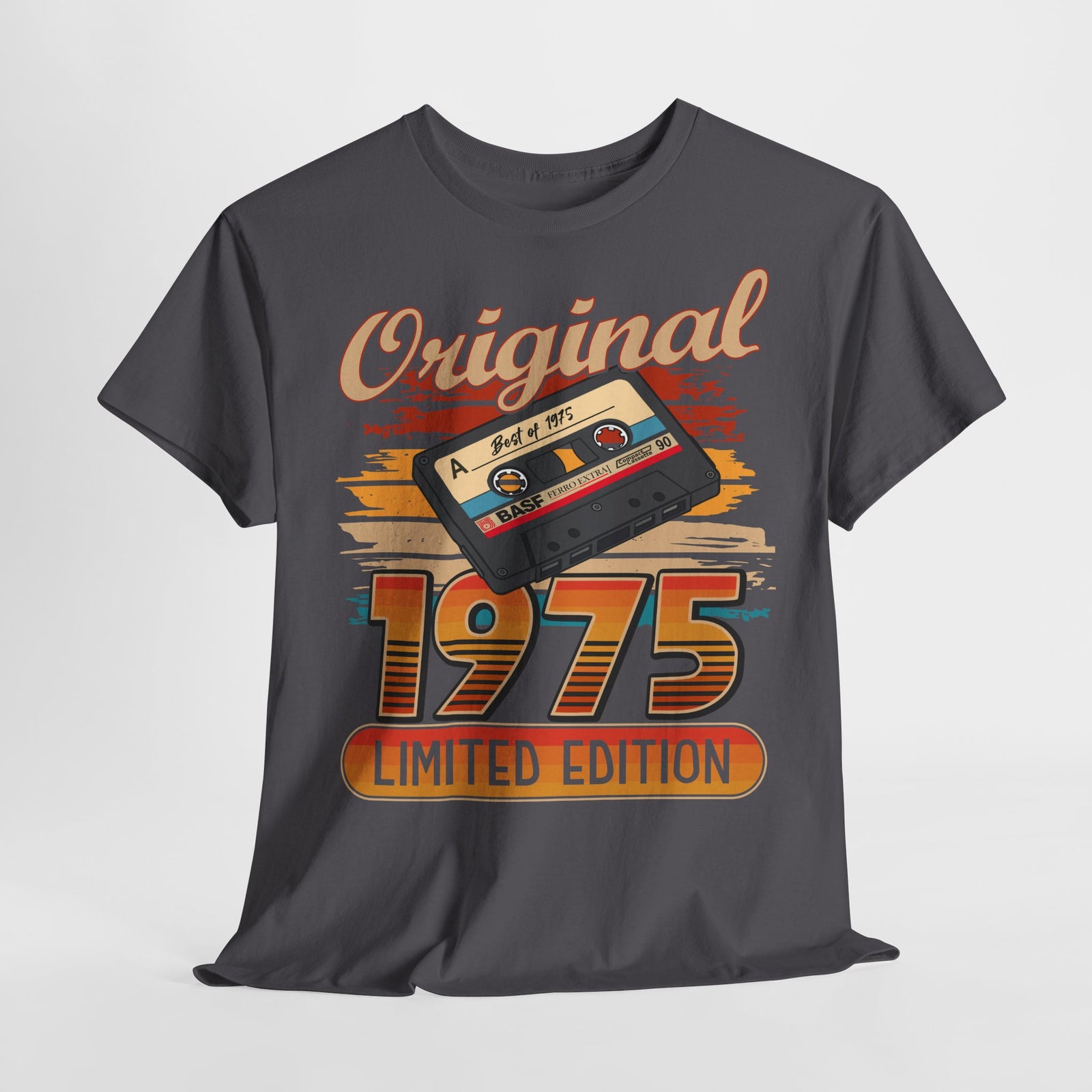 50. Geburtstag Best of 1975 Limited Edition Retro Musik Kassette Geschenk T-Shirt