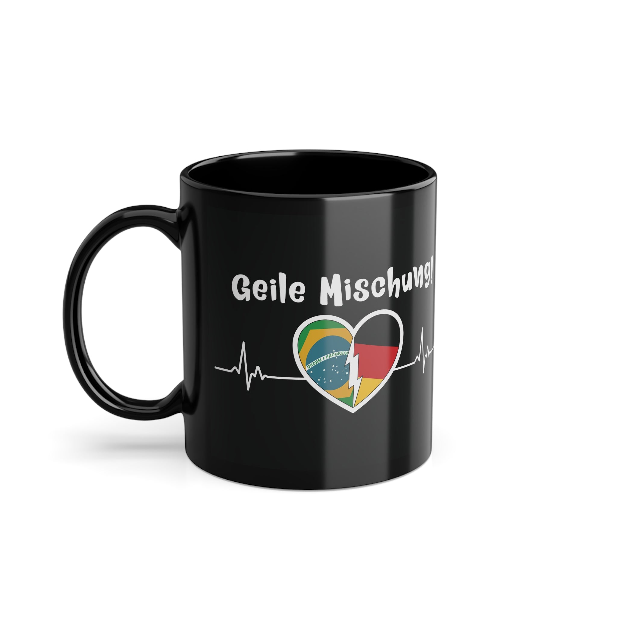 Deutsche Flagge - Brasilianische Flagge - Geile Mischung Kaffee Tasse