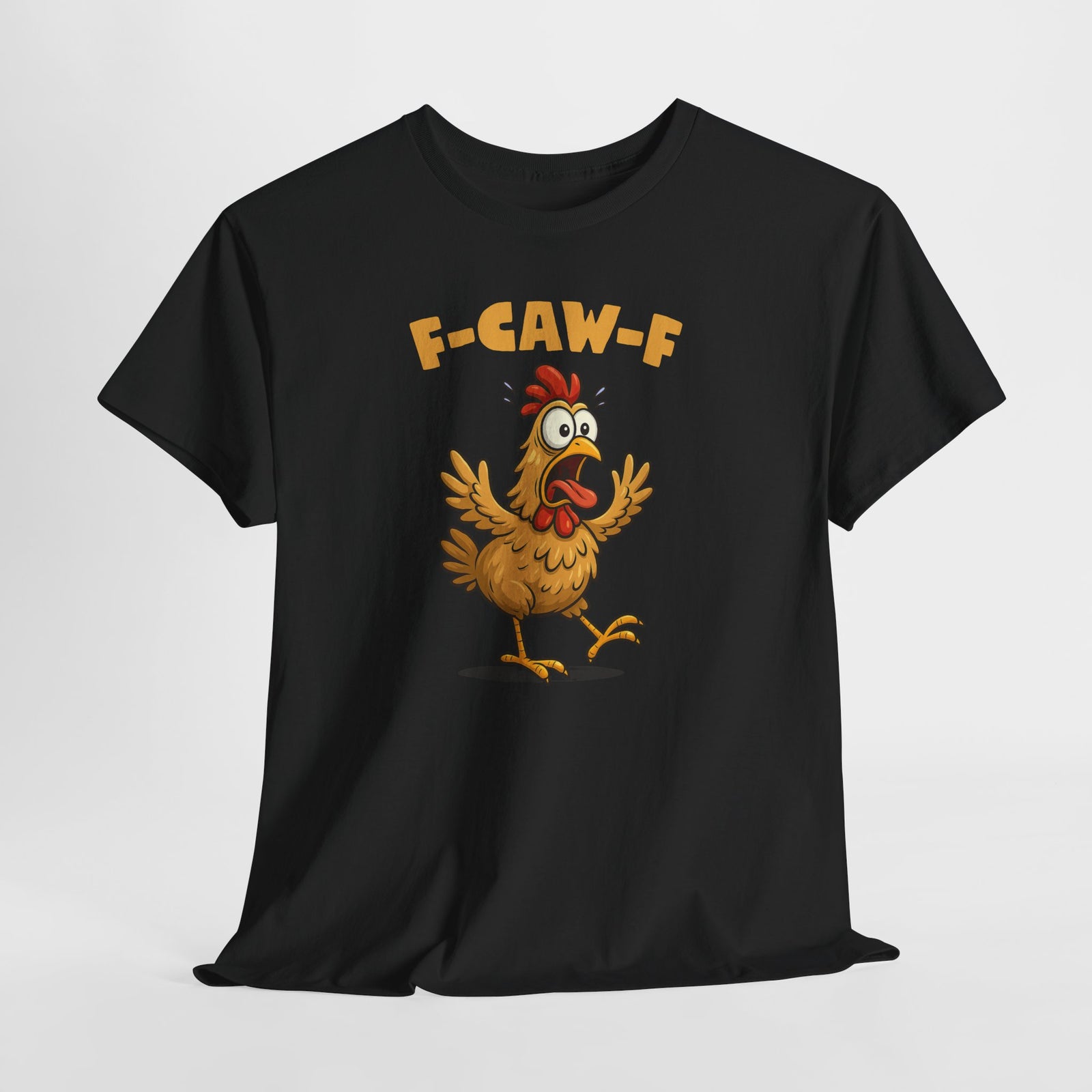 Lustiges Huhn T-Shirt – „F-CAW-F“ Fun Shirt mit Cartoon Chicken – Witziges Geschenk für Männer und Frauen
