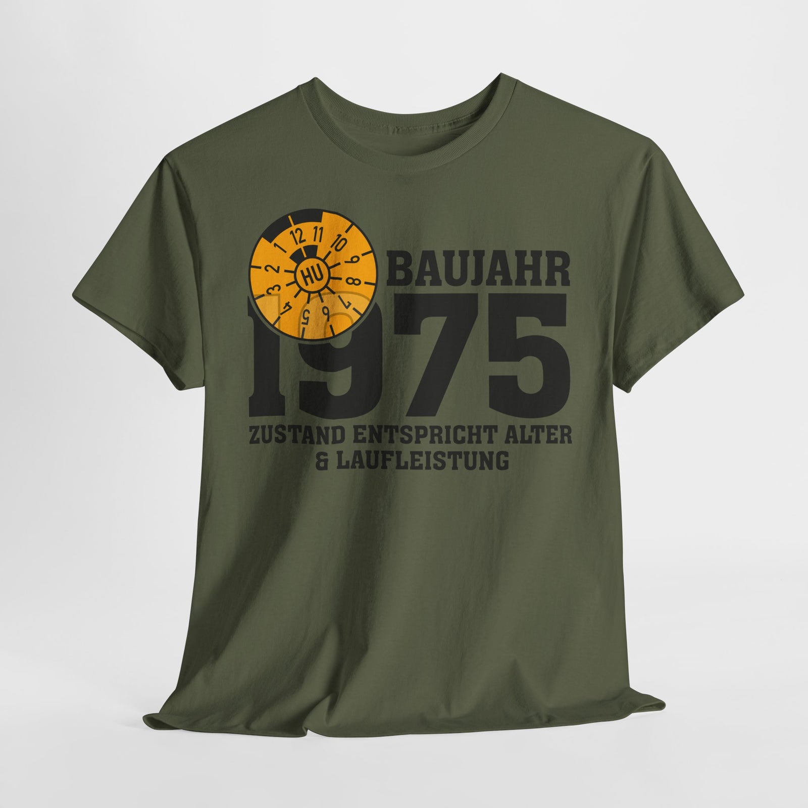 50. Geburtstag TÜV Plakette Baujahr 1975 Zustand entspricht Alter und Laufleistung Lustiges Geschenk T-Shirt