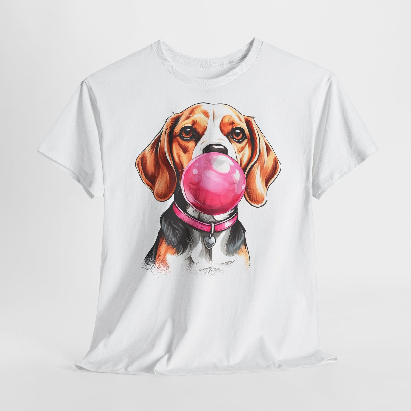 Hundeliebhaber T-Shirt - Lustiger Beagle mit Kaugummi - Beagle Hunde T-Shirt