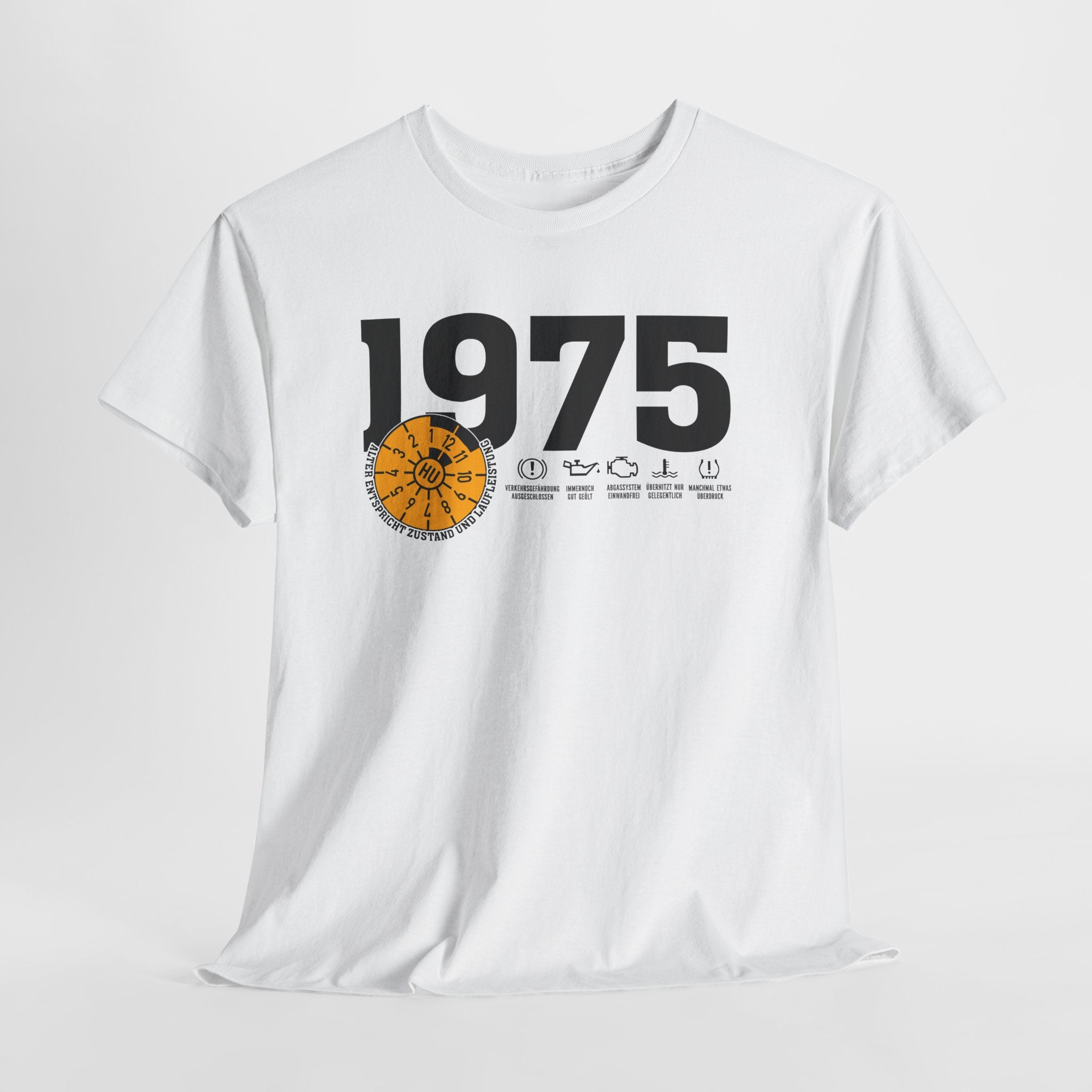 50 Geburtstag Jahrgangs-Shirt 1975 – TÜV Stempel Design - Entspricht Zustand und Laufleistung