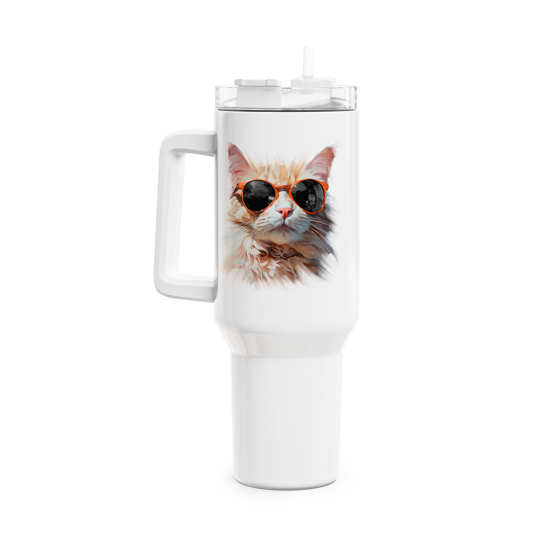 Lustige Katze Mit Sonnenbrille - Thermobecher 1,18 Liter