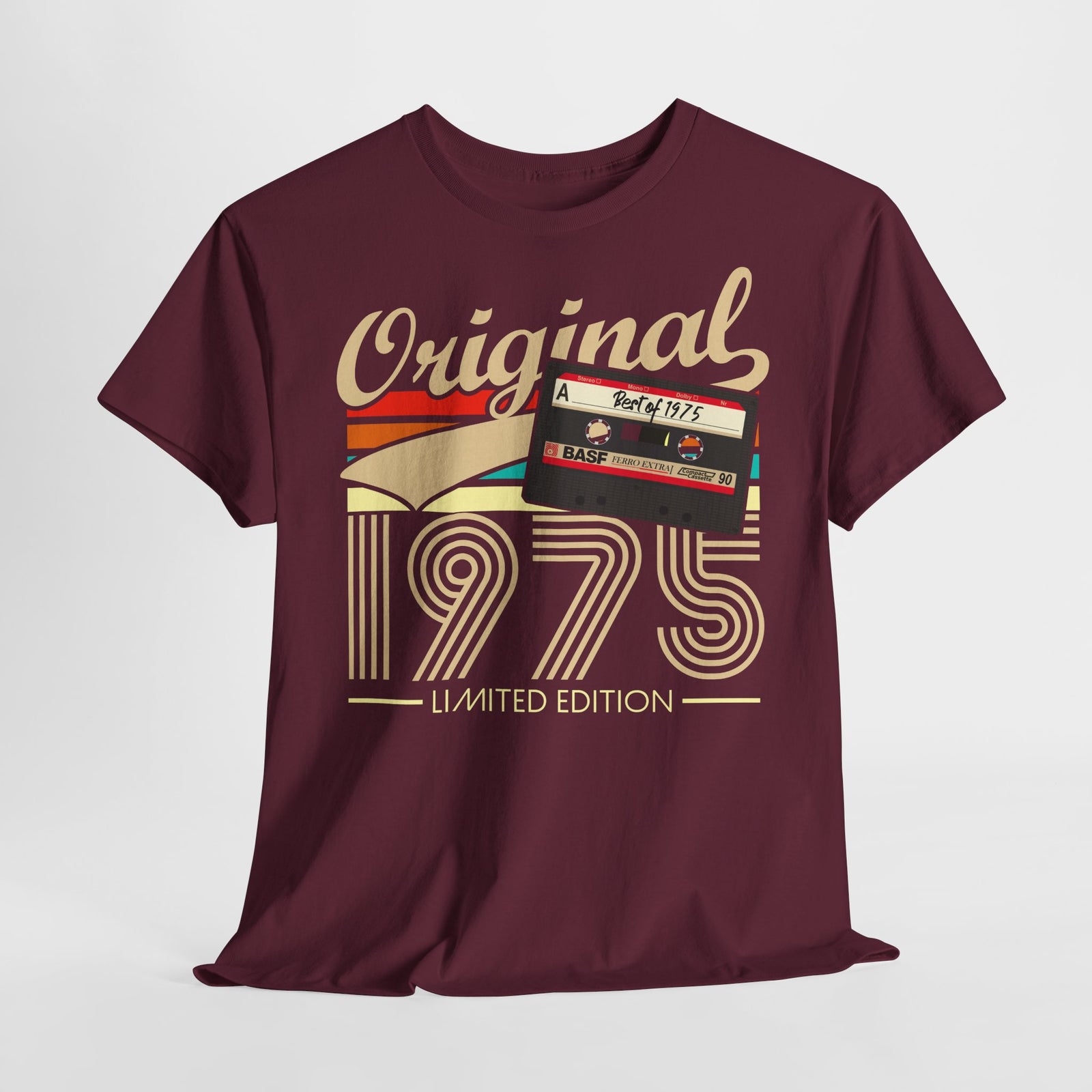 50. Geburtstag Original 1975 Limited Edition Retro Kassette Geschenk T-Shirt