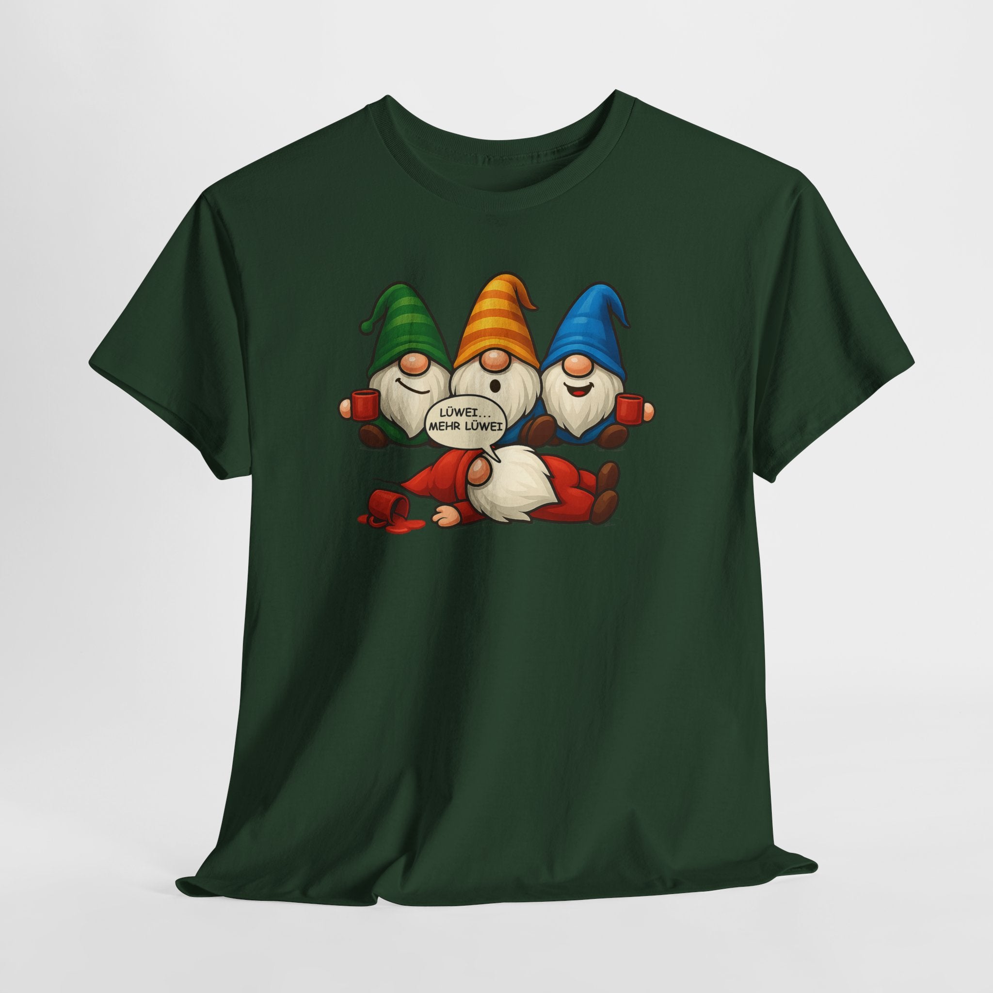 Lustige Glühwein Wichtel – Mehr Lüwei – Betrunkene Weihnachtsgnome Shirt