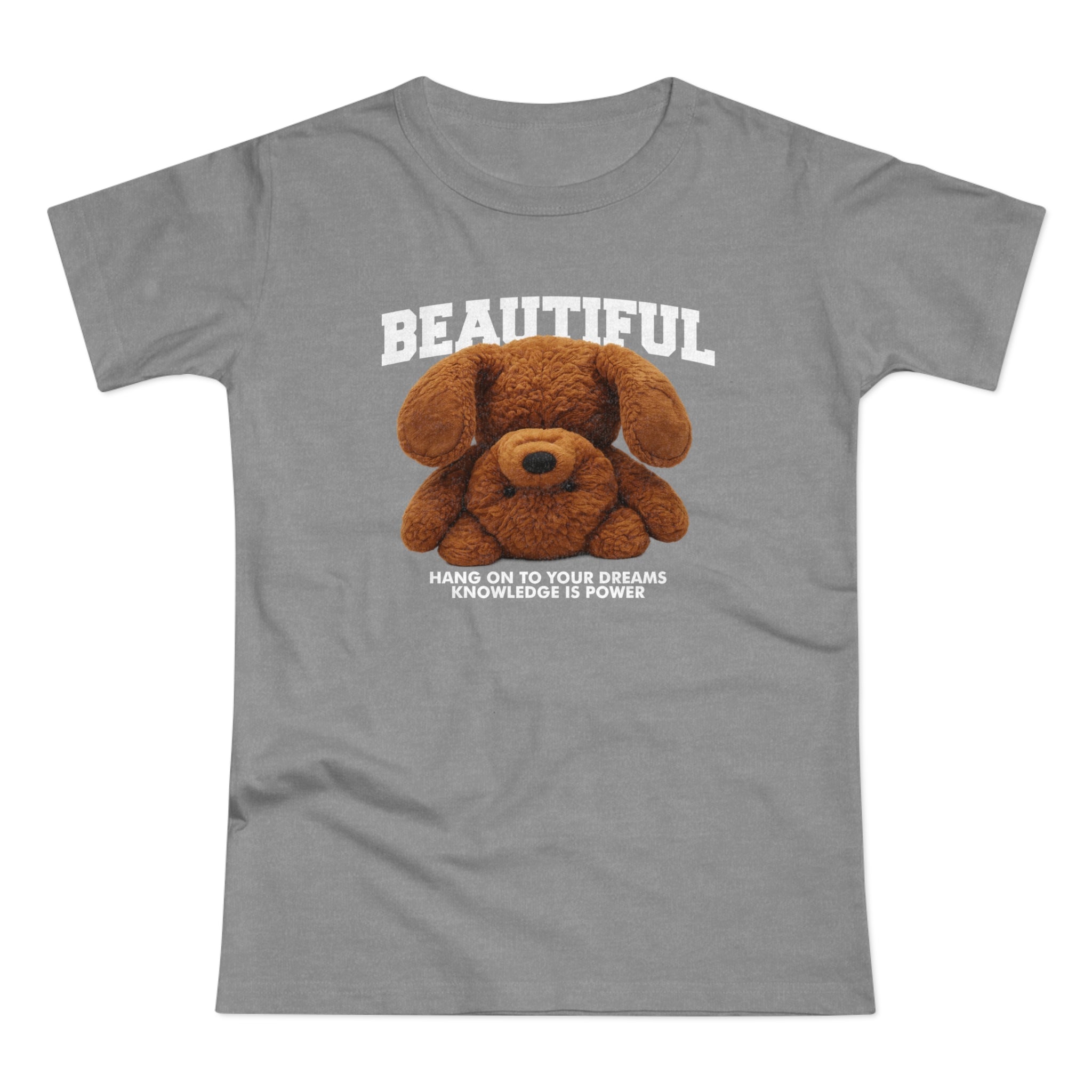 Kopfüber Teddy Bär T-Shirt – Realistisches Plüsch Design - Hang On Your Dreams - Damen Shirt