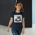 Lustige fette faule Katze mit Mittelfinger - Frauen T-Shirt