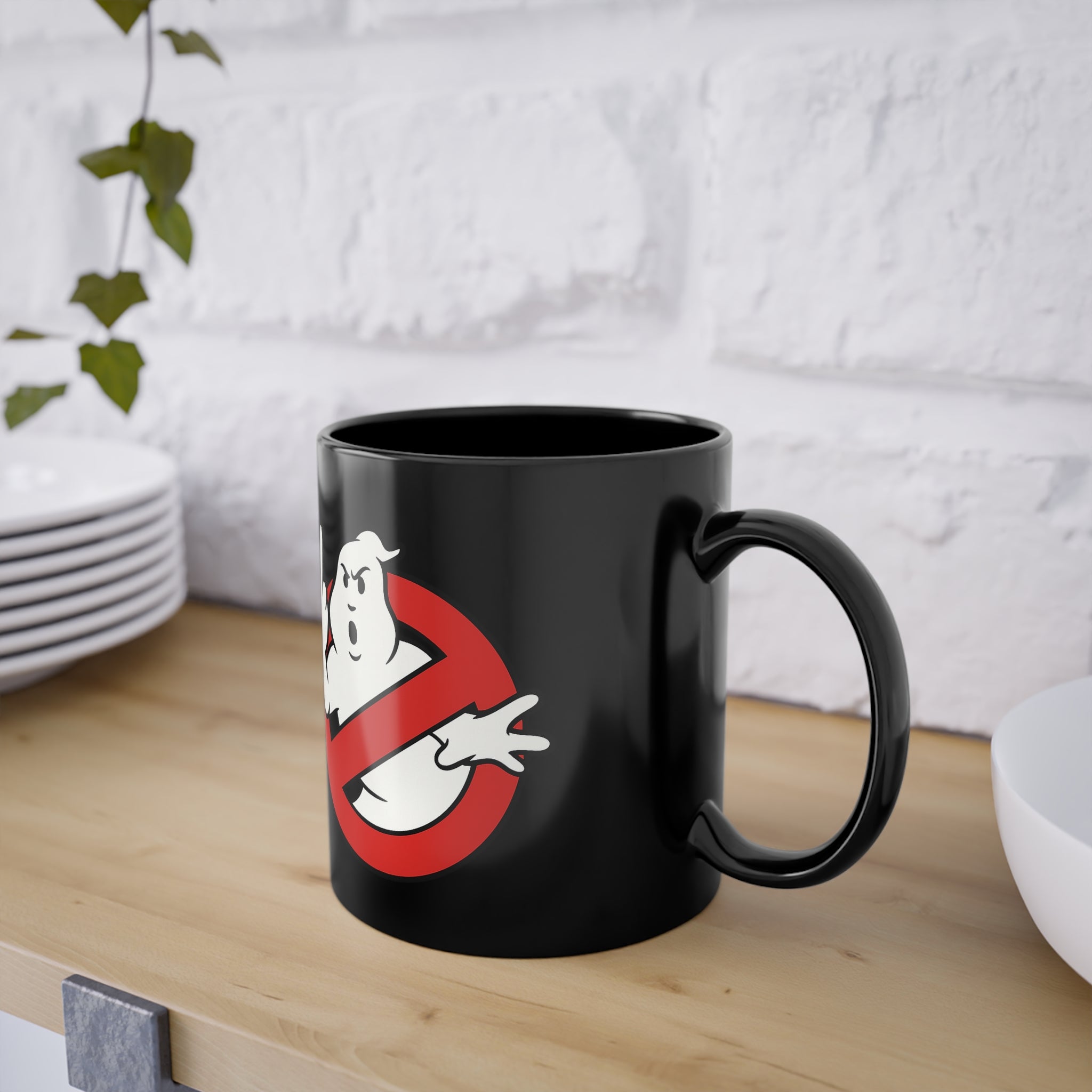 Ghostbusters Satire - Geist mit Mittelfinger - Lustige Kaffee Tasse