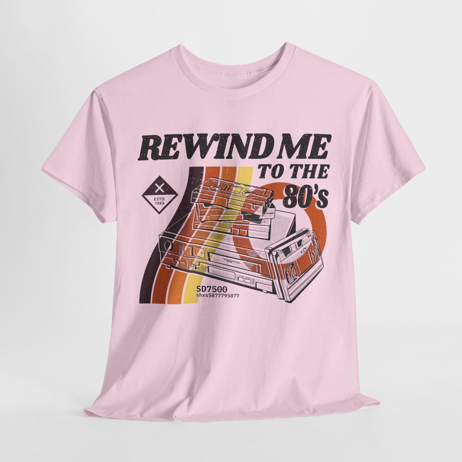 80er 90er Retro Style - Kassette - REWIND ME - Unisex Shirt
