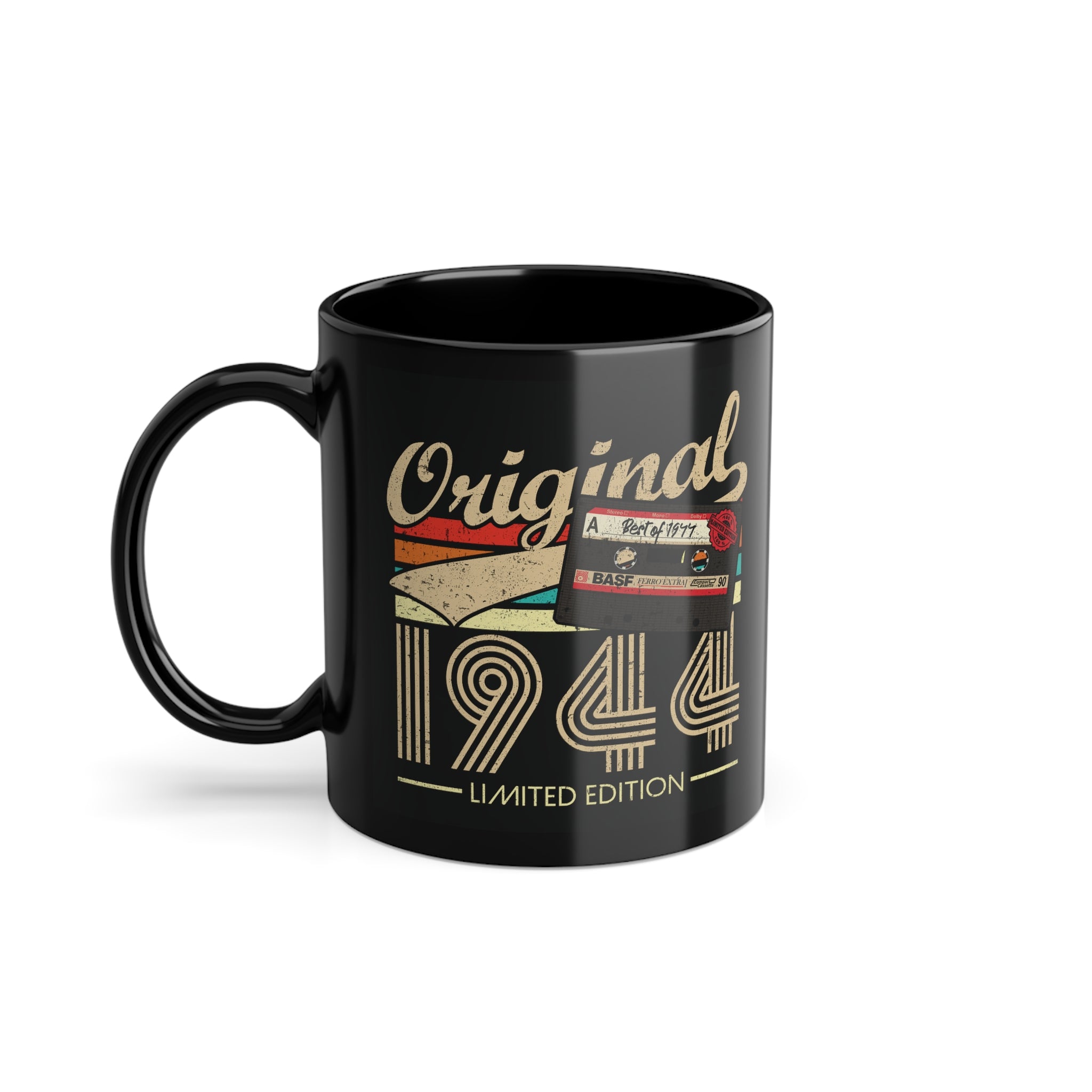 80. Geburtstag 1944 Limited Edition Retro Kassette Lustige Geschenk Kaffee Tasse