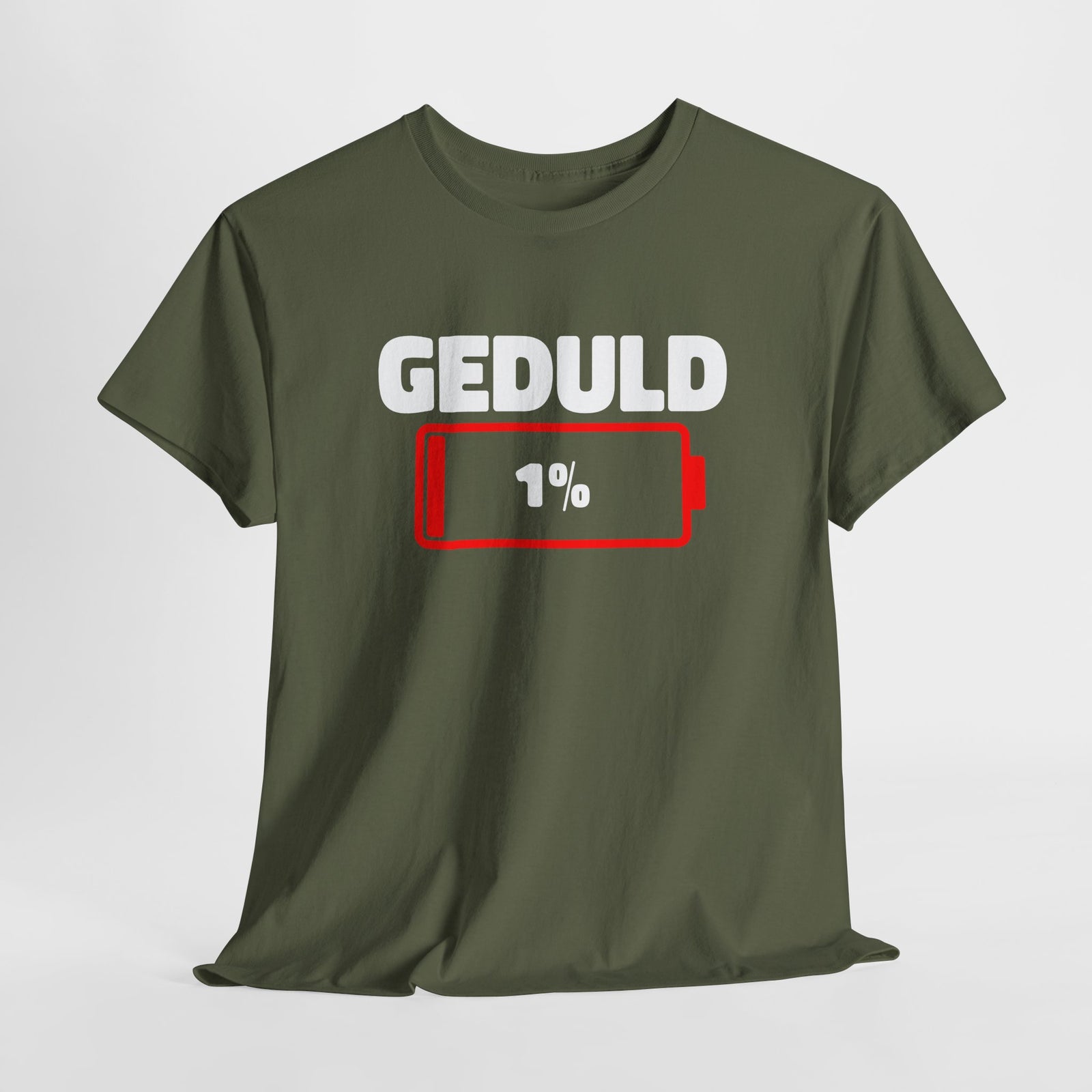 Geduld 1% Lustige Sprüche für Männer Sprüche Herren Lustig T-Shirt