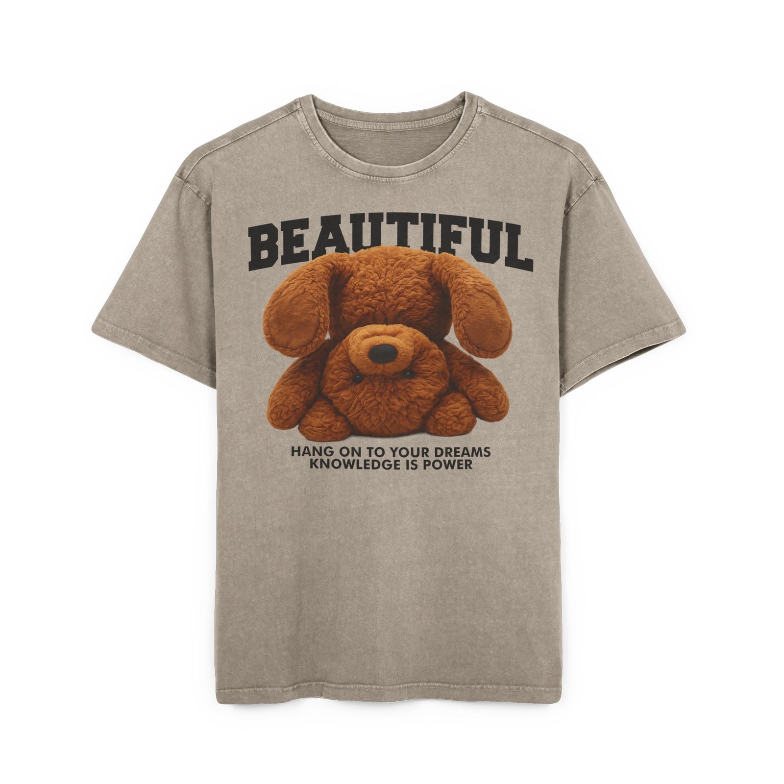 Beautiful Teddy Bear Heavy Oversized T-Shirt | Aesthetic Streetwear Vintage Tee, Cute Graphic Shirt, Motivations-Spruch Skater Geschenk
