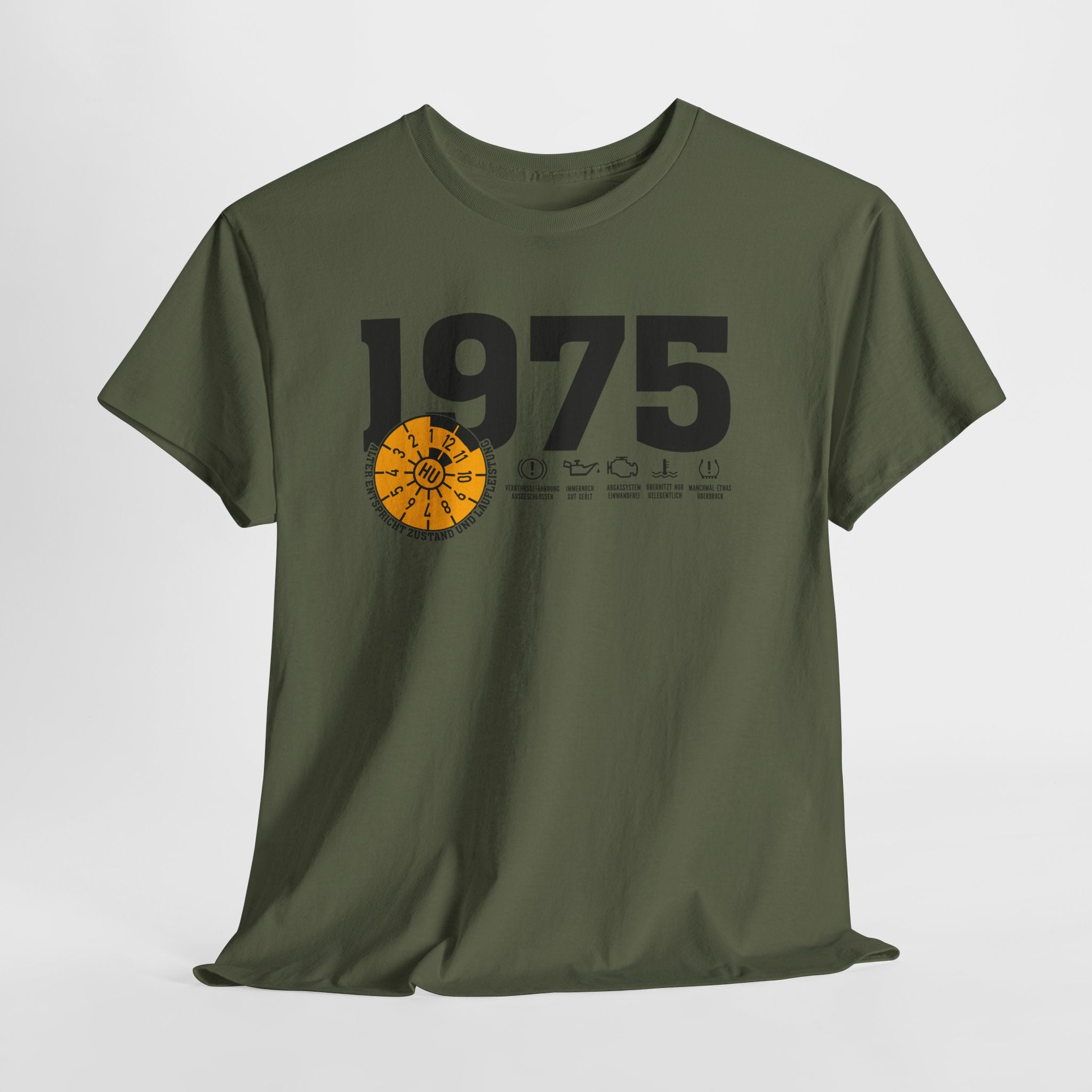 50 Geburtstag Jahrgangs-Shirt 1975 – TÜV Stempel Design - Entspricht Zustand und Laufleistung
