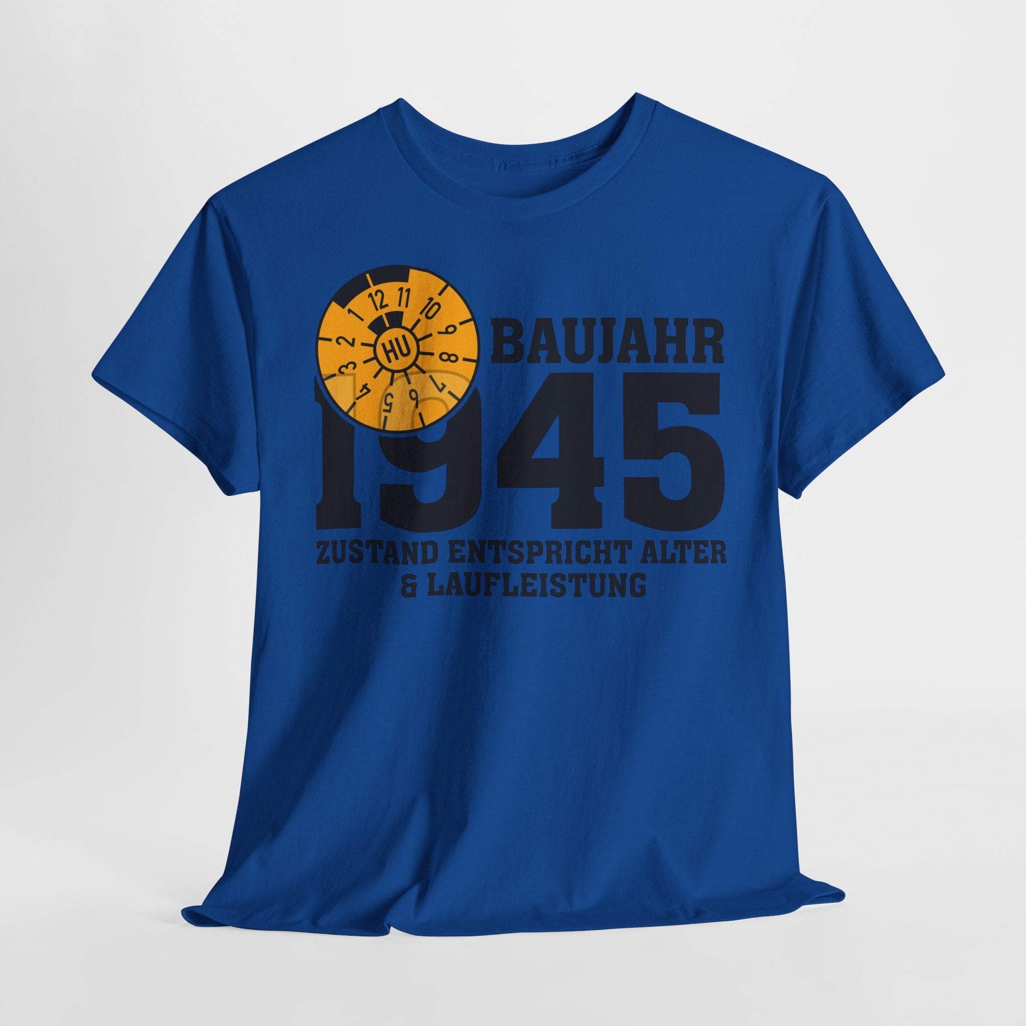 80. Geburtstag TÜV Plakette Baujahr 1945 Zustand entspricht Alter und Laufleistung Lustiges Geschenk T-Shirt