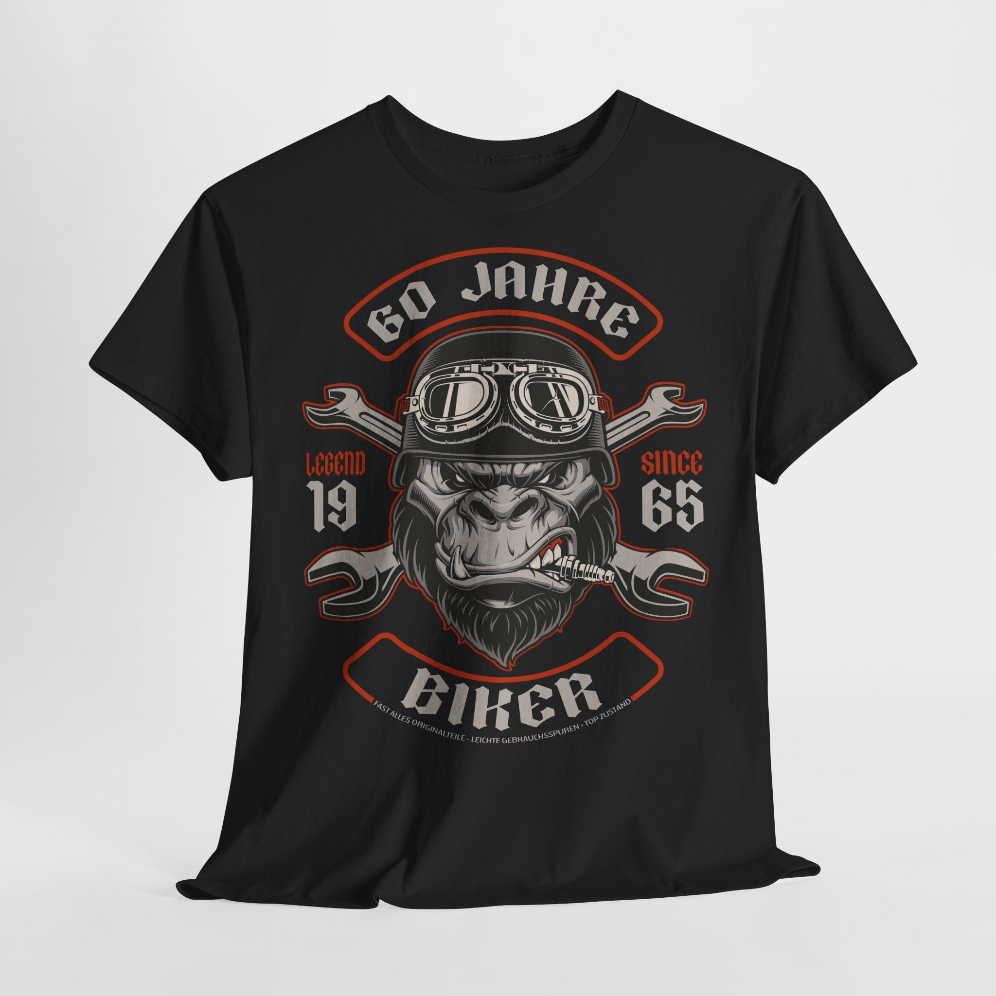 Biker 60. Geburtstag - Motorradfahrer Biker 1965 Gorilla Geschenk T- Shirt