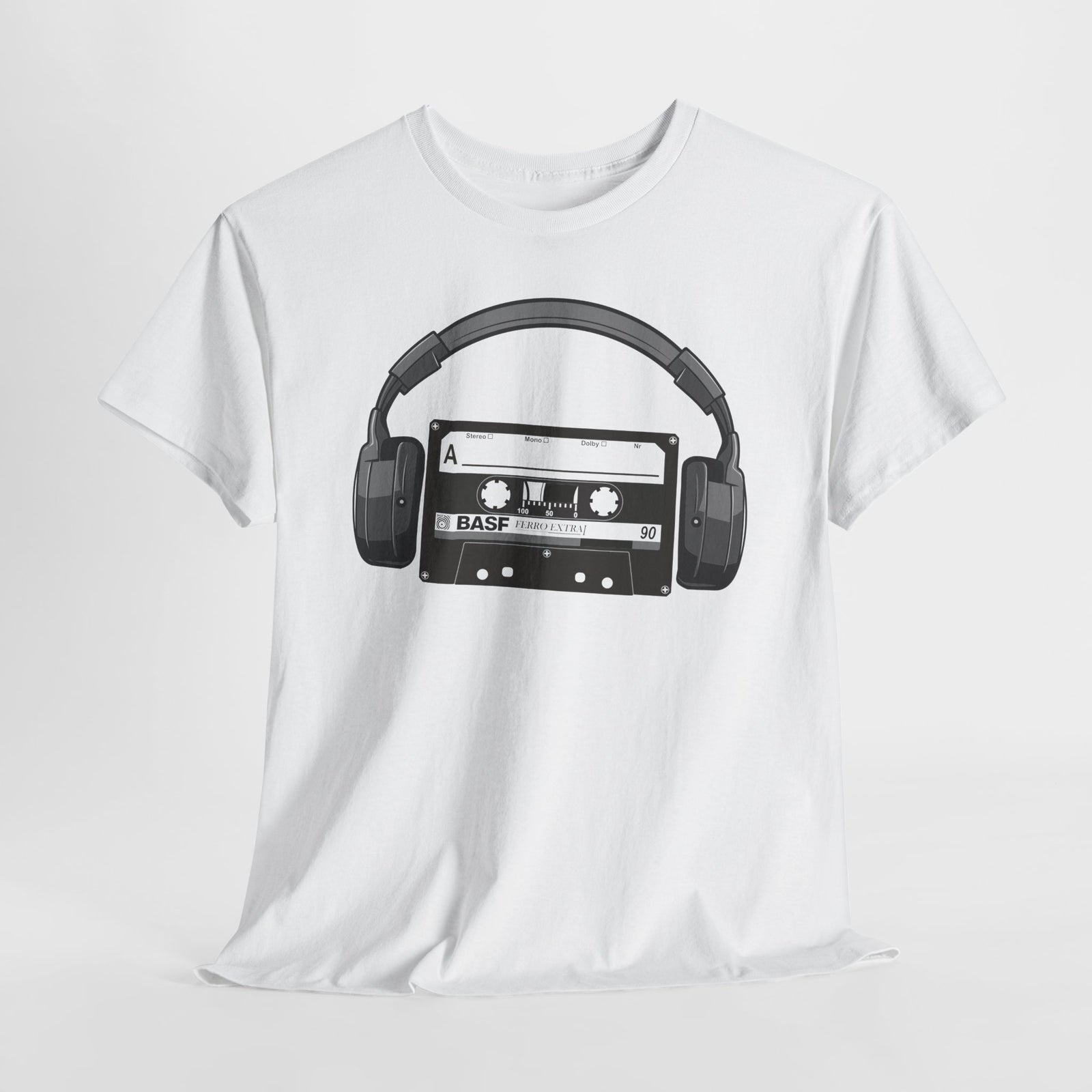 Retro Musik Kassette Kopfhörer 80s 90s Style T-Shirt