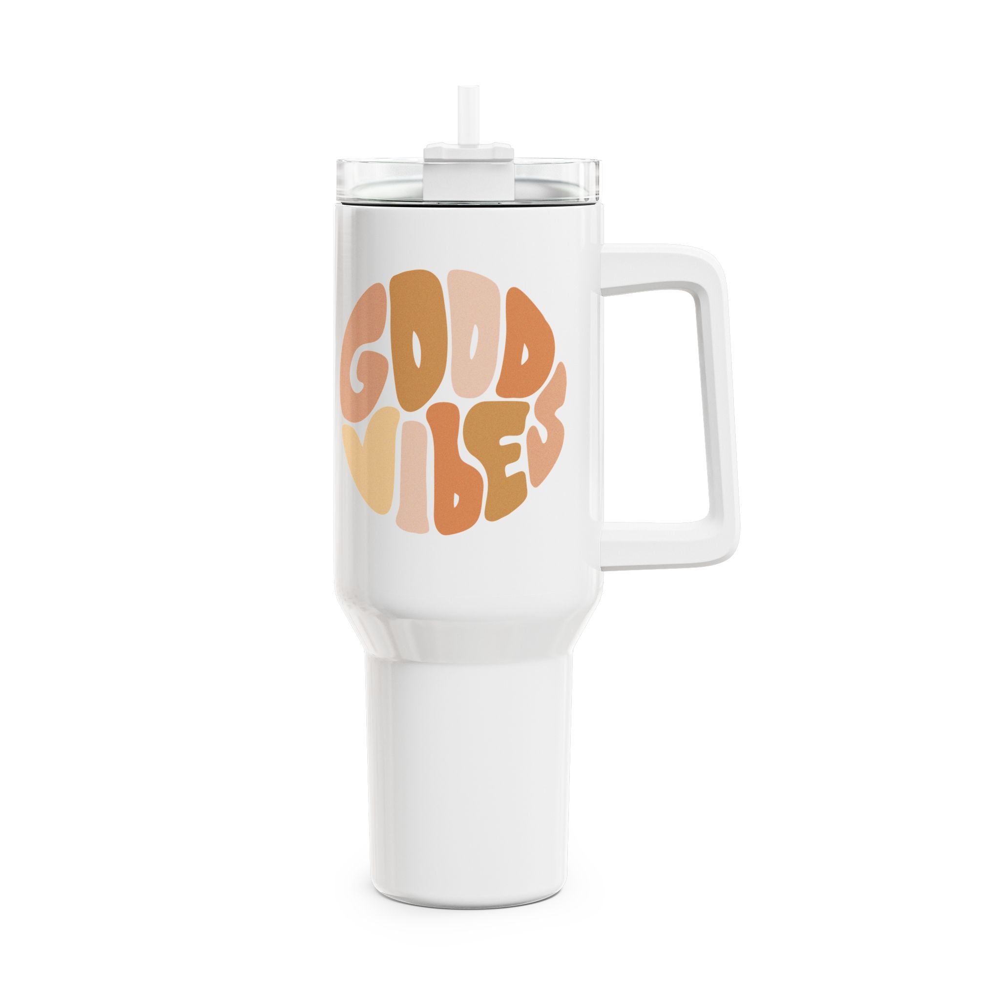 Good Vibes - 70s Style - Cooles Statement - Thermobecher 1,18 Liter