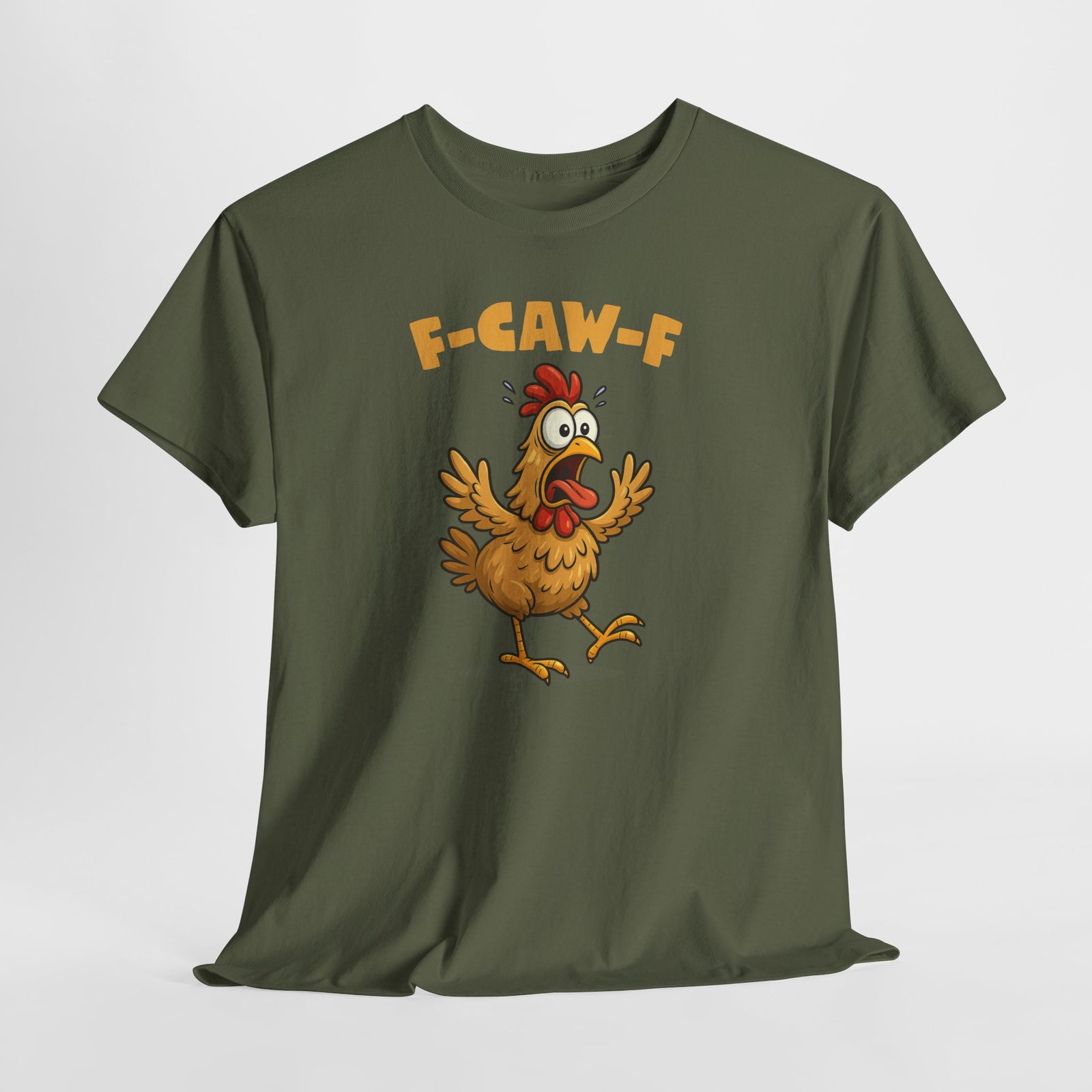 Lustiges Huhn T-Shirt – „F-CAW-F“ Fun Shirt mit Cartoon Chicken – Witziges Geschenk für Männer und Frauen