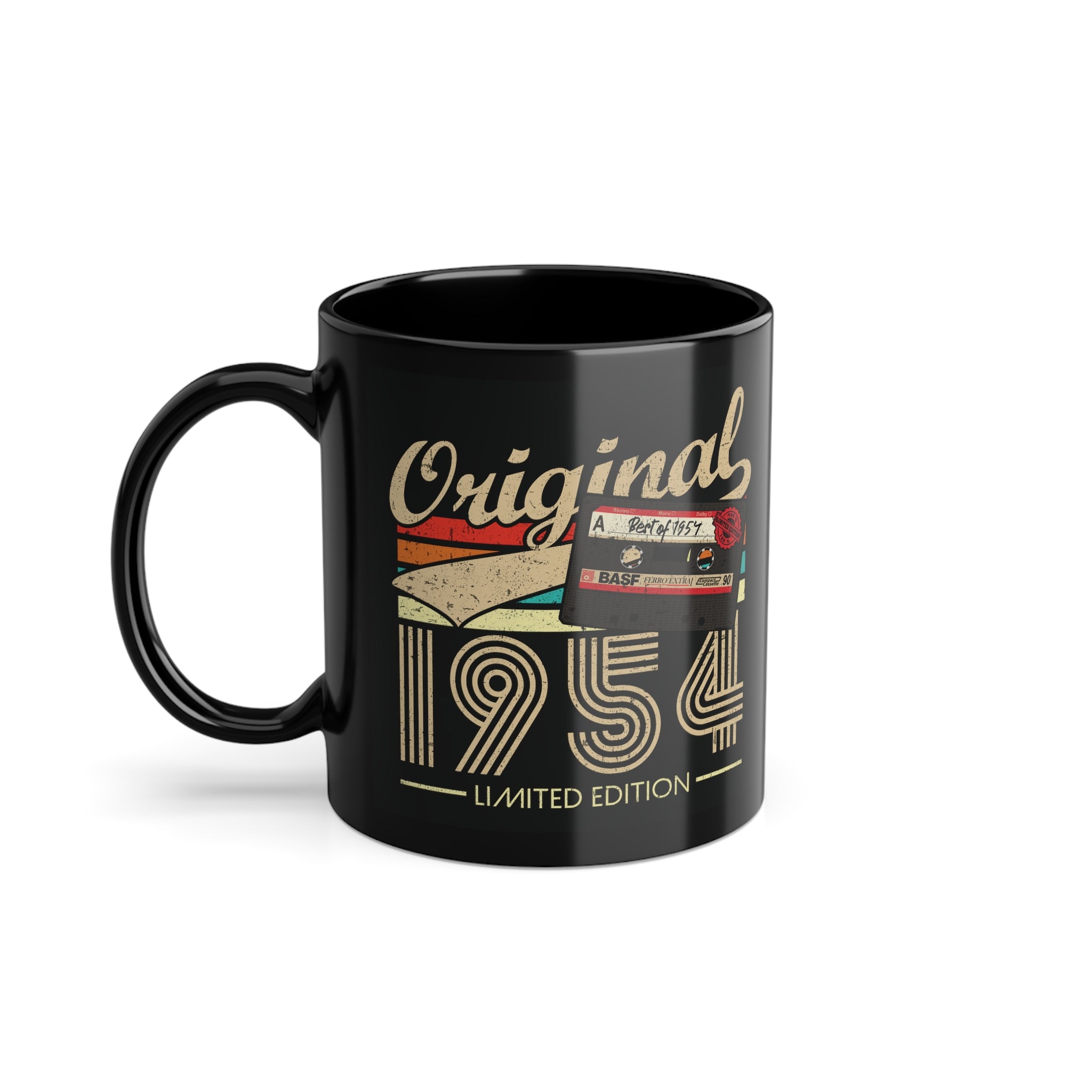 70. Geburtstag 1954 Limited Edition Retro Kassette Lustige Geschenk Kaffee Tasse