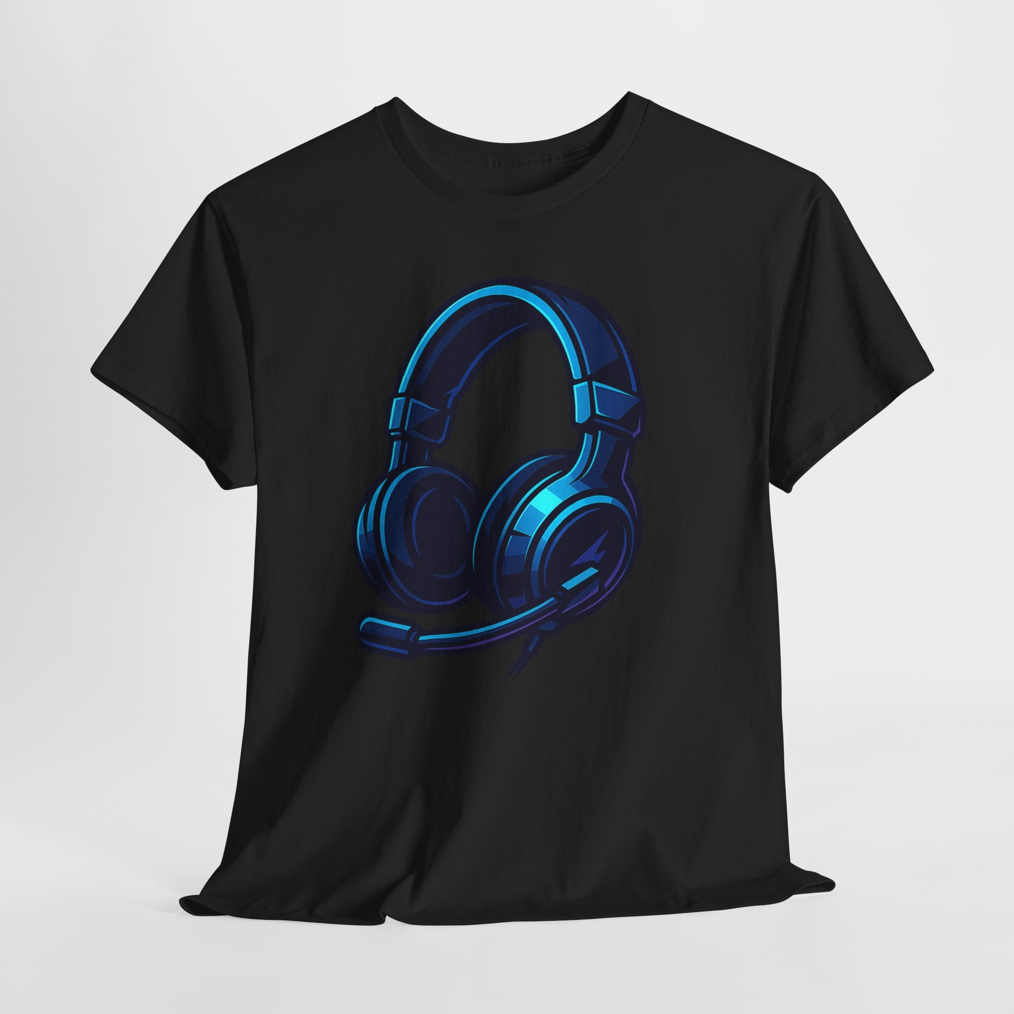 Gaming Headset Neon Glow – Futuristisches Gamer T-Shirt