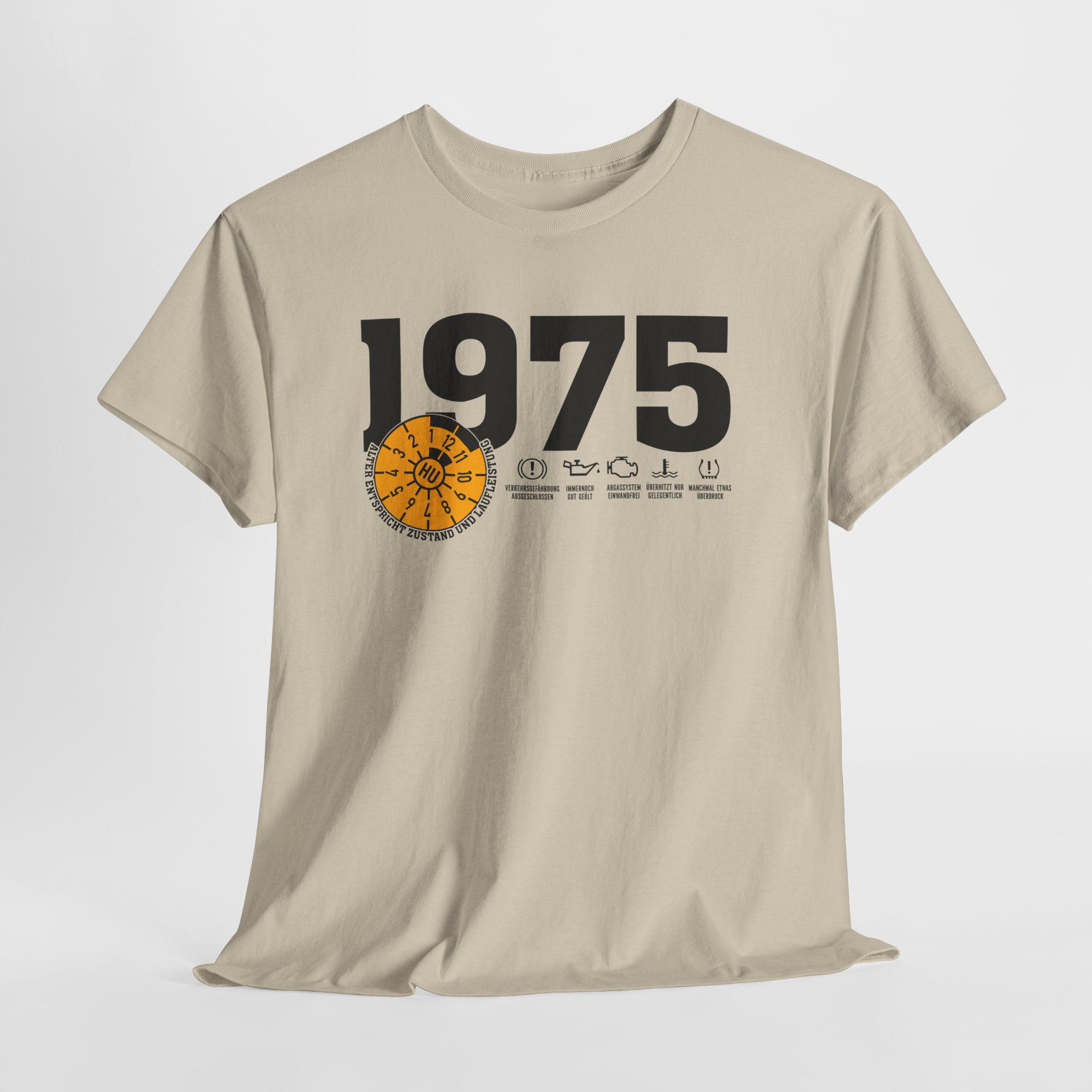 50 Geburtstag Jahrgangs-Shirt 1975 – TÜV Stempel Design - Entspricht Zustand und Laufleistung