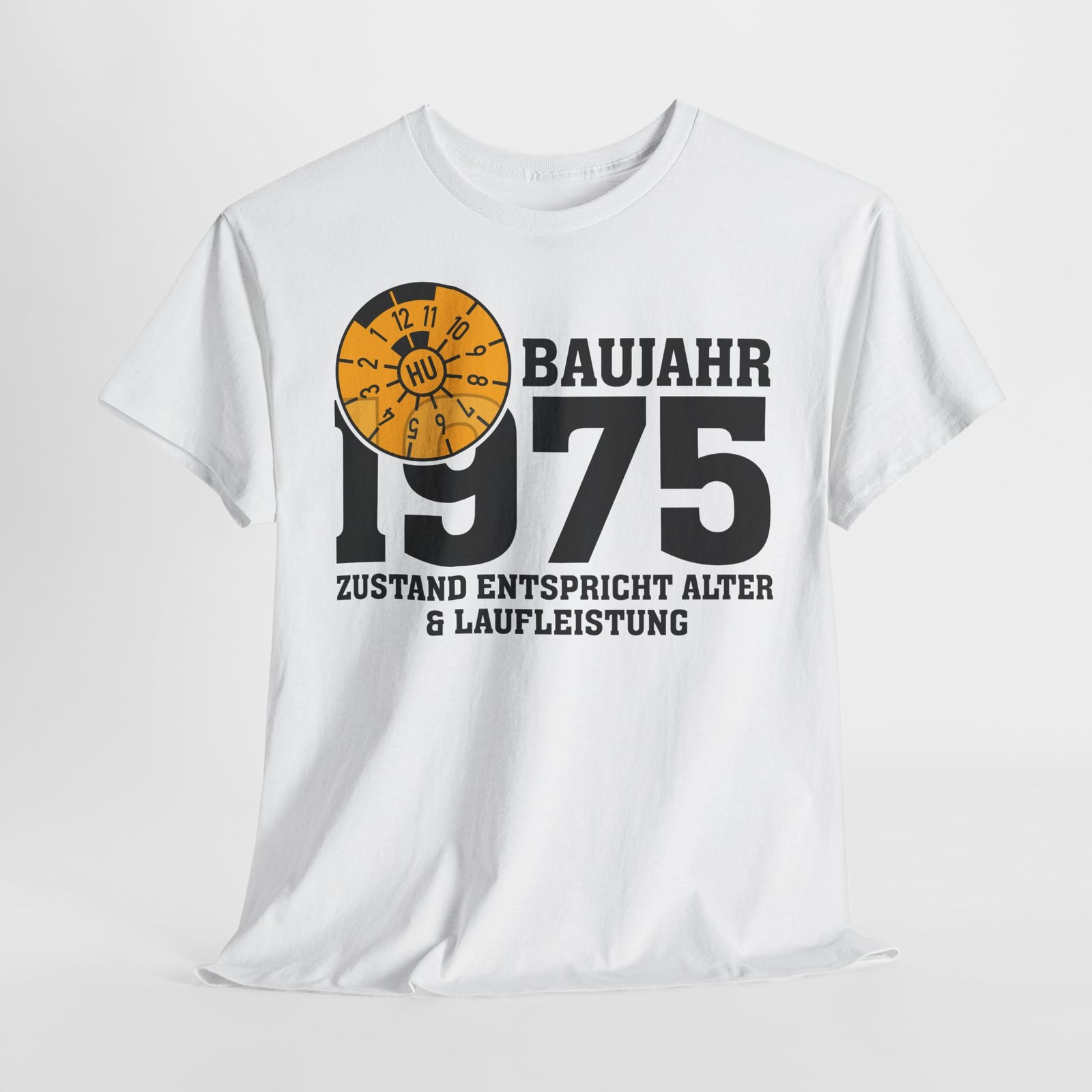 50. Geburtstag TÜV Plakette Baujahr 1975 Zustand entspricht Alter und Laufleistung Lustiges Geschenk T-Shirt