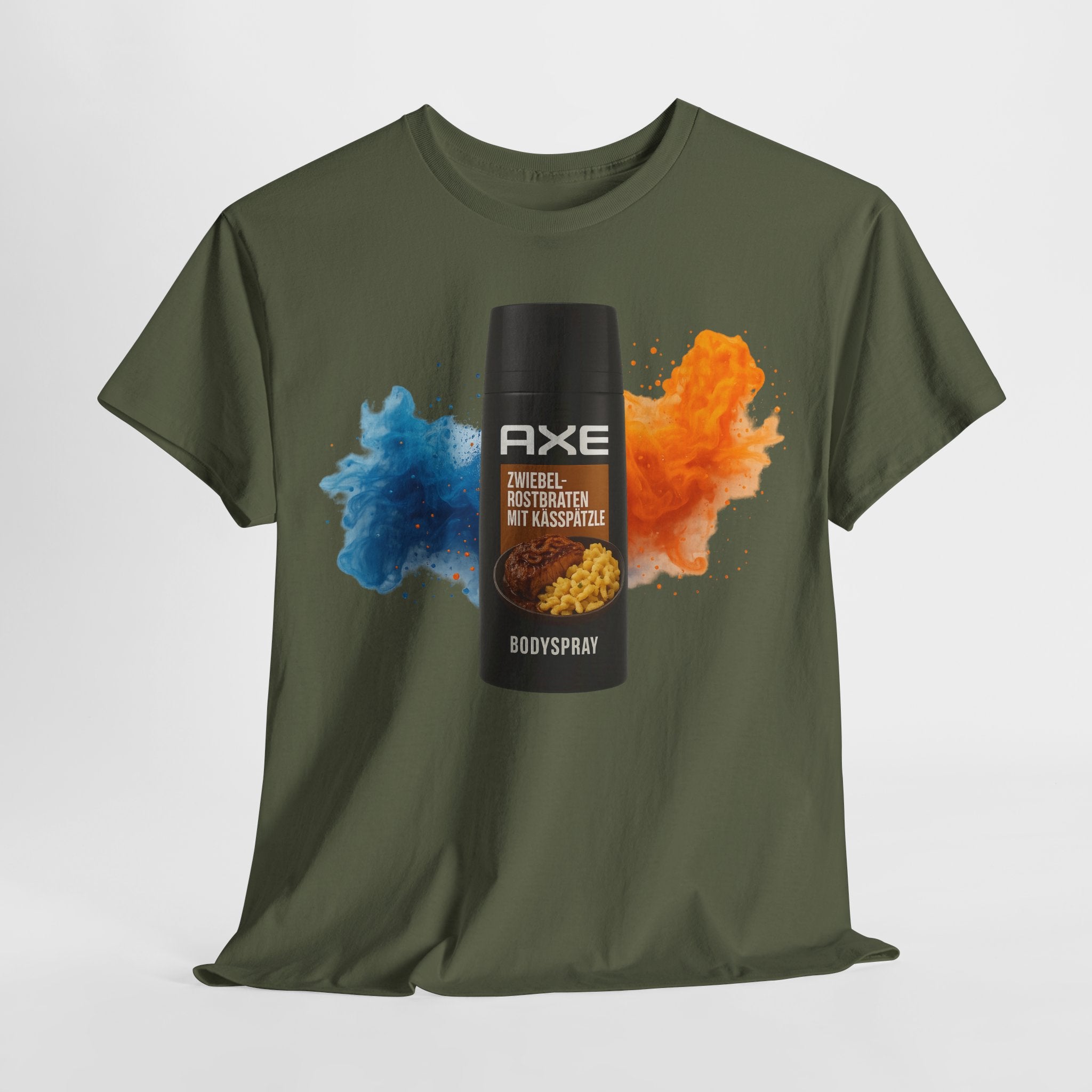 Zwiebelrostbraten & Käsespätzle – AXE Edition Parodie – Lustiges T-Shirt