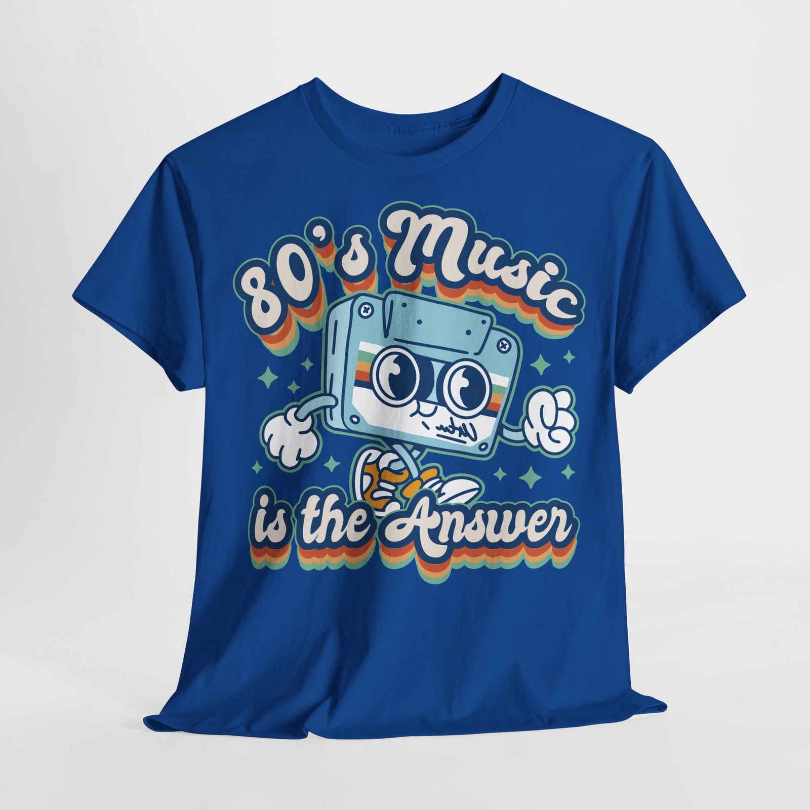 80er Musik Retro Style - Kassette - 80s MUSIC IS THE ANSWER - Musik Liebhaber - Unisex Shirt