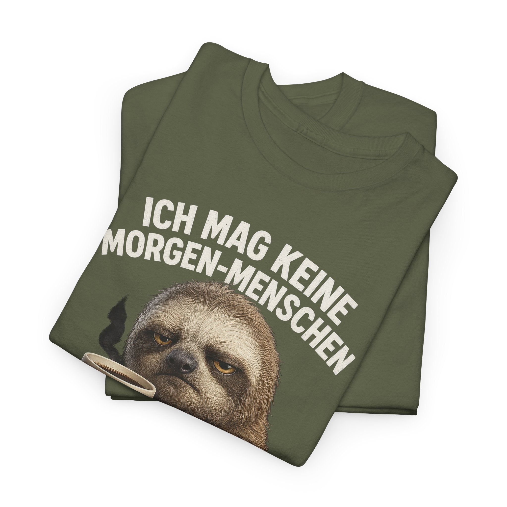 Mürrisches Faultier Morgenhasser – Lustiges Kaffee Shirt für Morgenmuffel