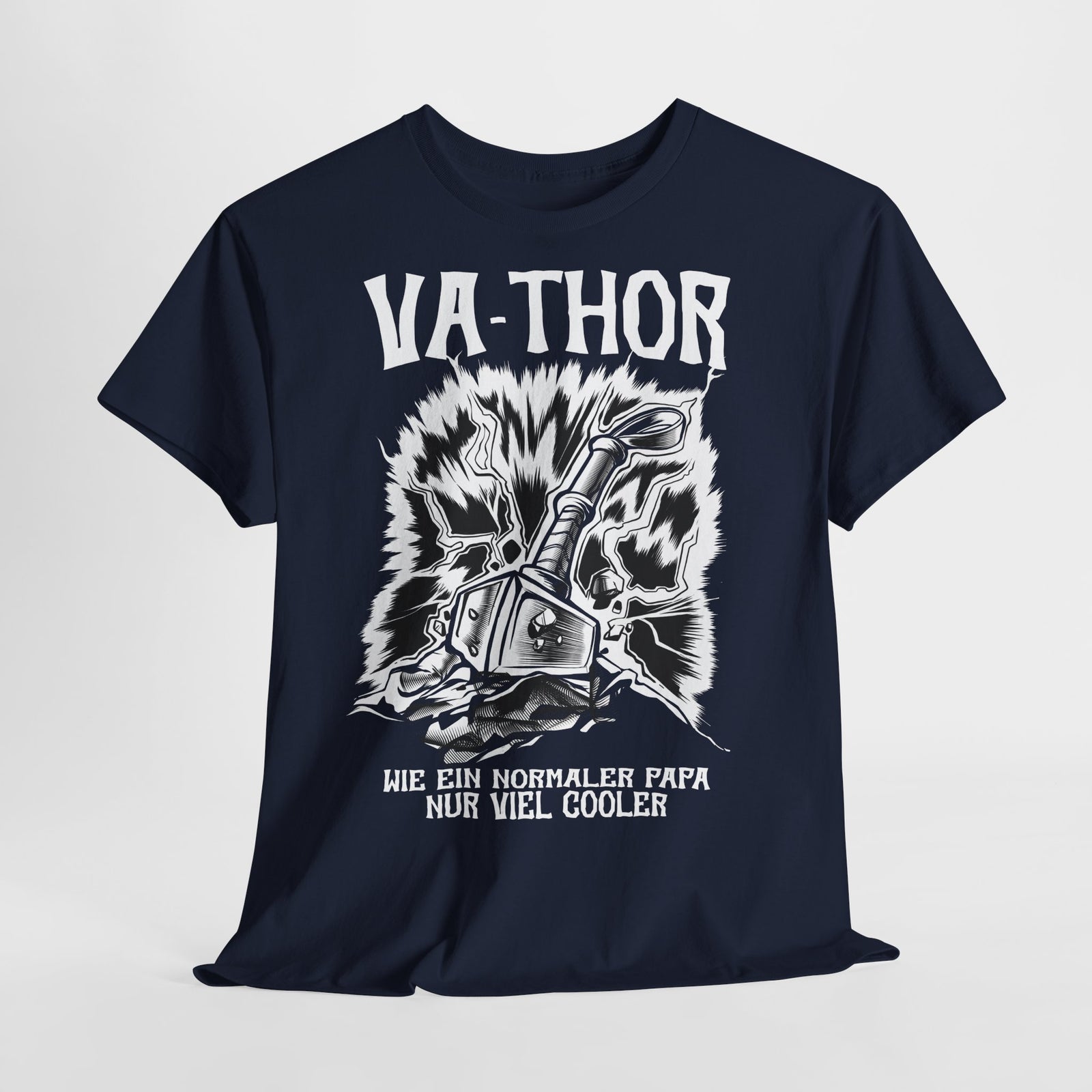 Vatertag Geschenk Shirt - Wikinger Va-Thor - Wie Ein Normaler Papa Nur Viel Cooler Geschenk T-Shirt