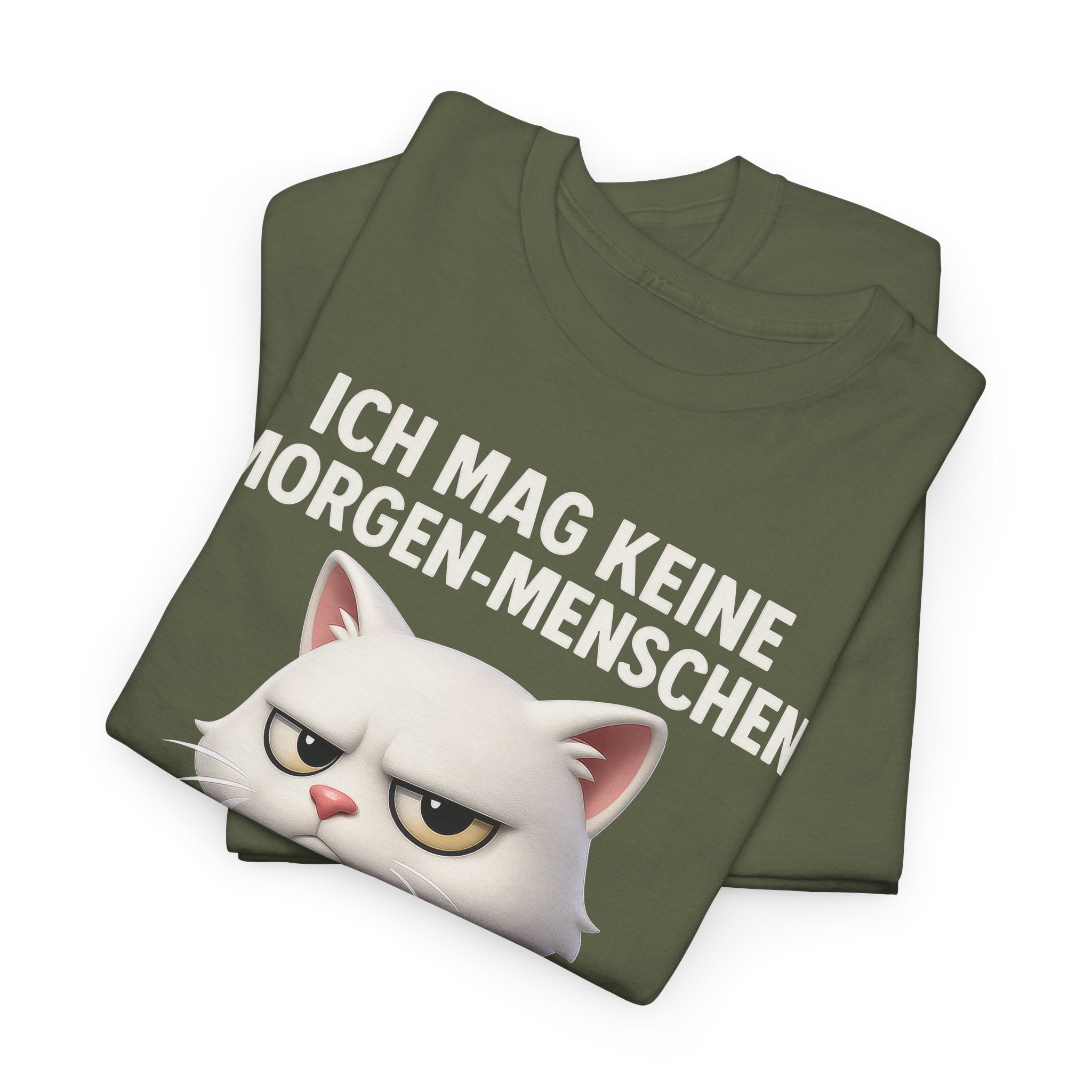 Mürrische Katze Comic Morgenhasser – Lustiges Kaffee Shirt für Morgenmuffel