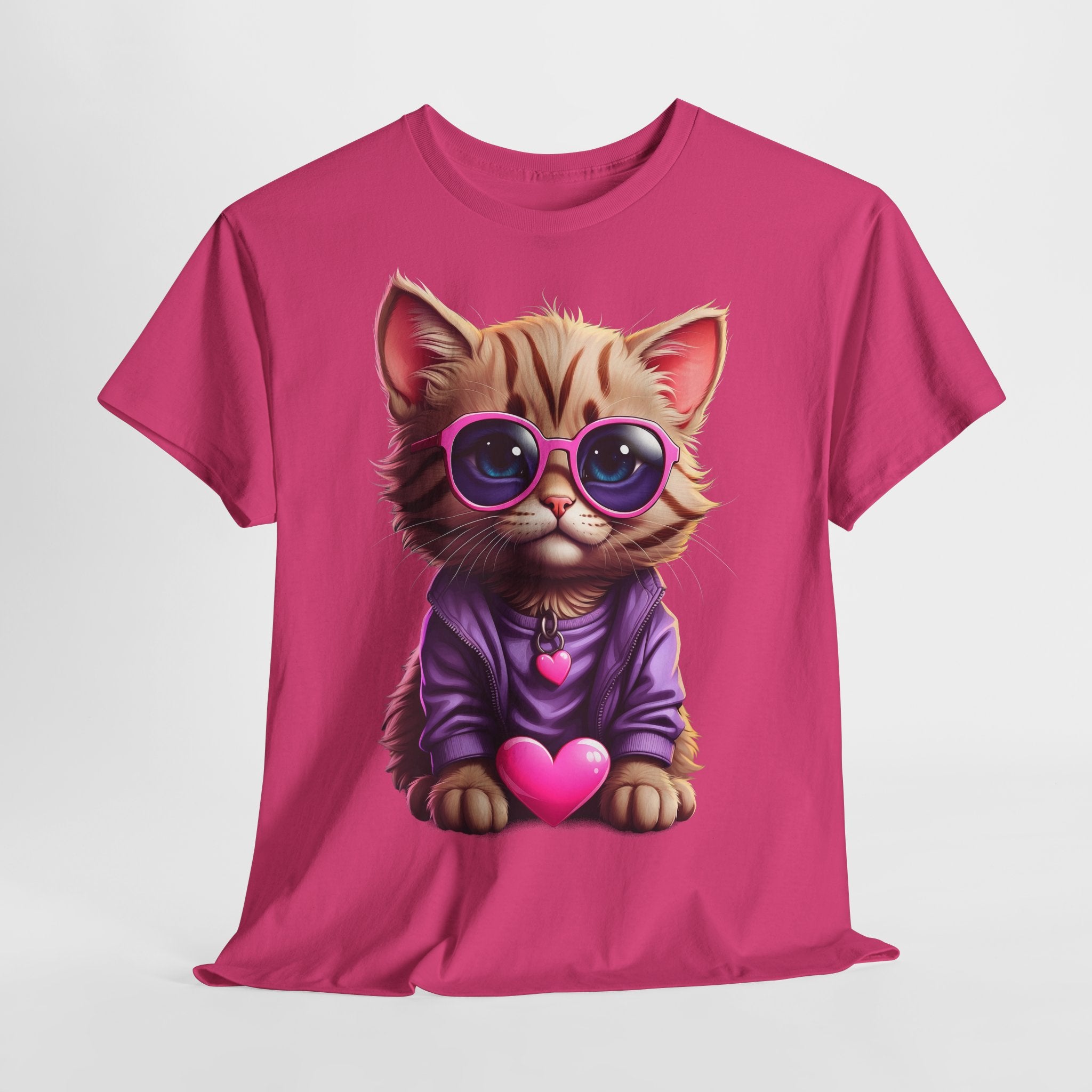 Süße Katze - Sweet Kitty - Witziges Kätzchen mit Herz - Unisex Shirt