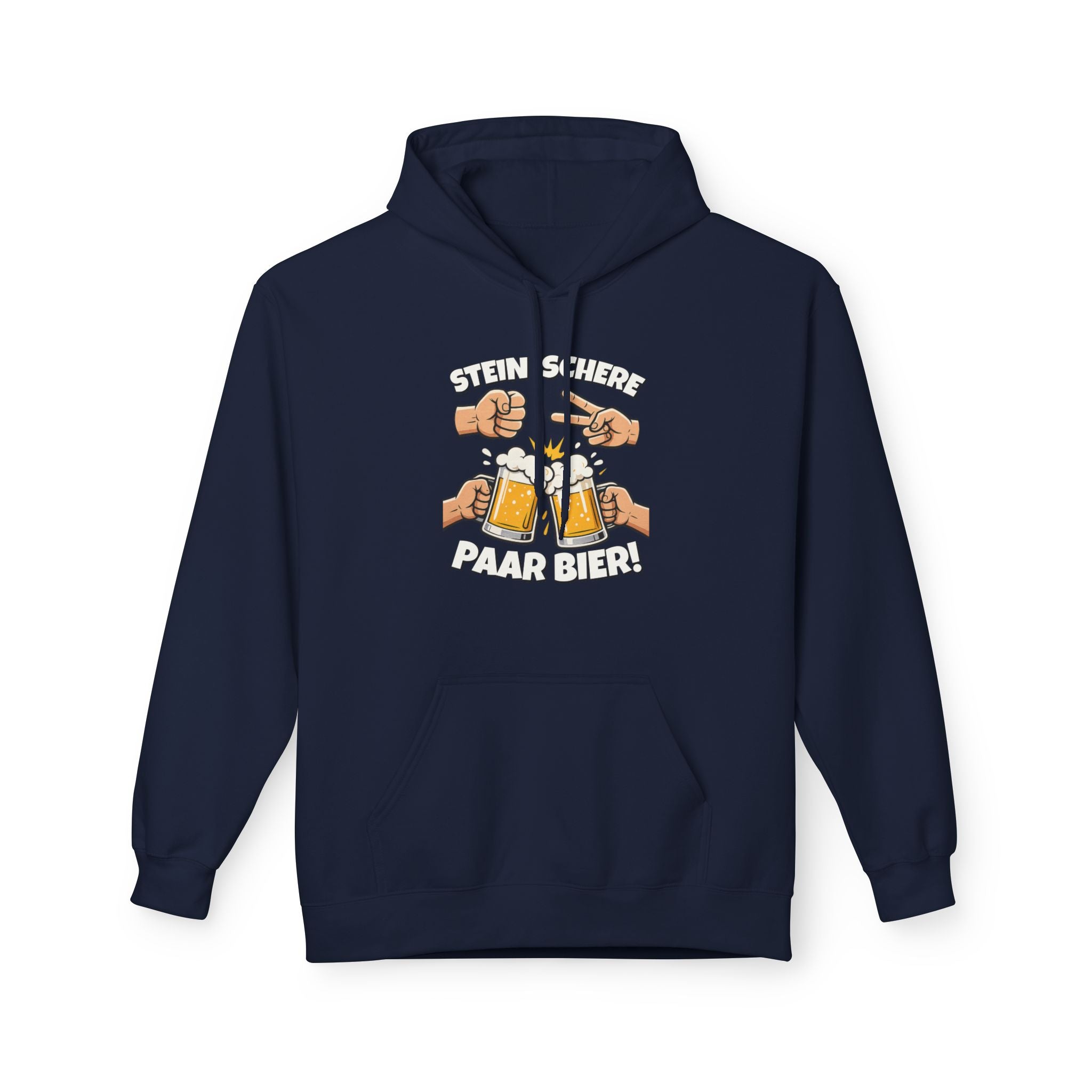 Lustig Schere Stein Paar Bier Hoodie