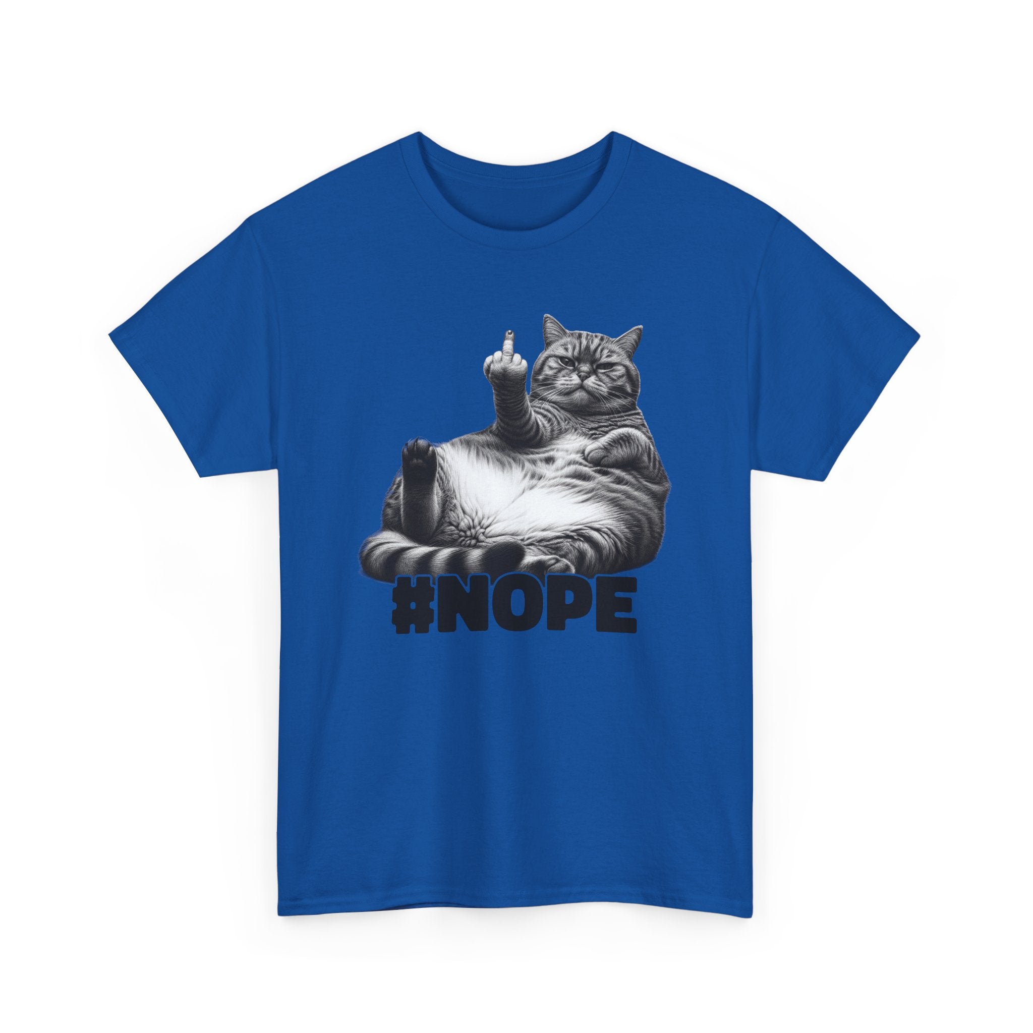 Funny lazy cat NOPE - funny T-Shirt