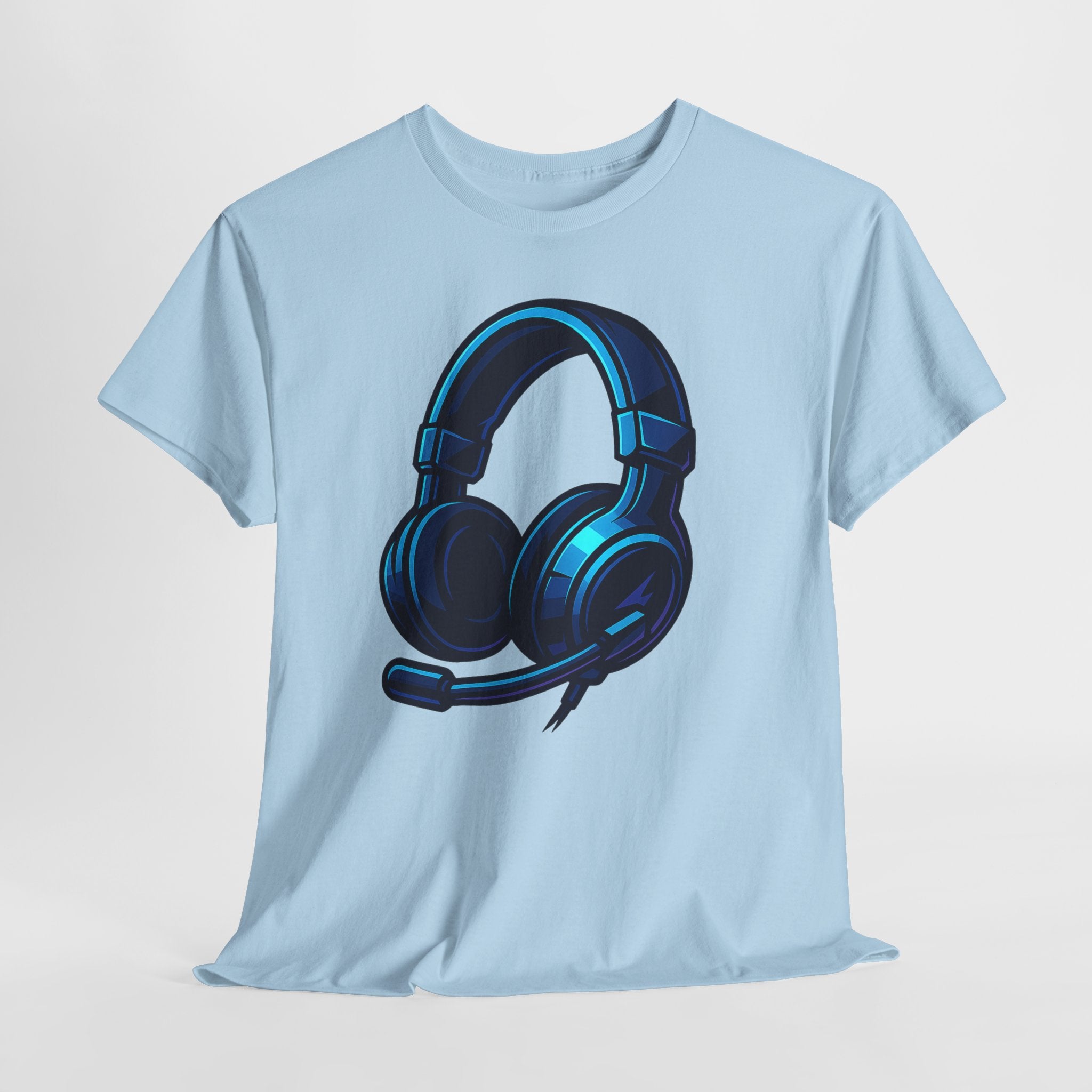 Gaming Headset Neon Glow – Futuristisches Gamer T-Shirt