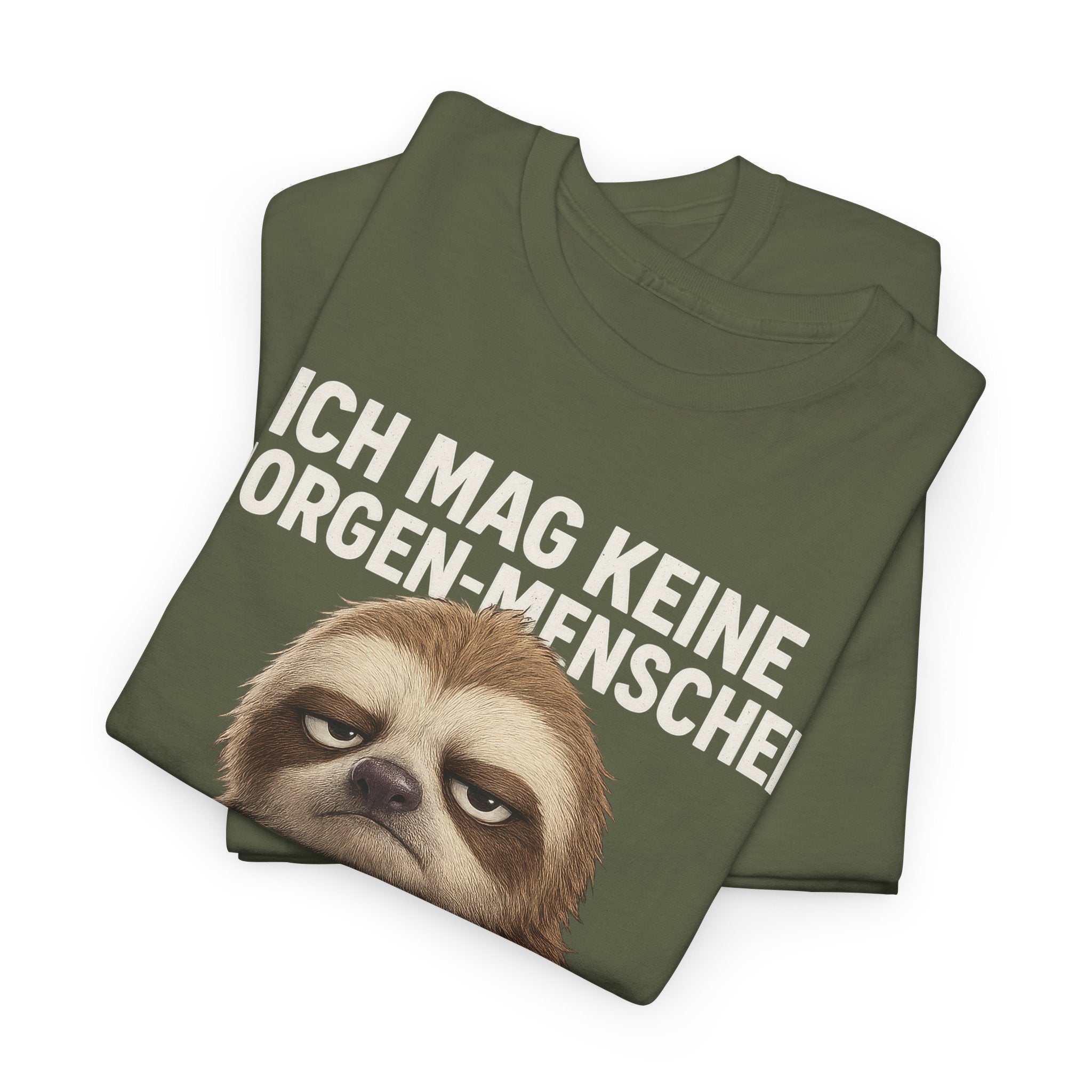 Mürrisches Faultier und Morgenhasser – Lustiges Kaffee Shirt für Morgenmuffel