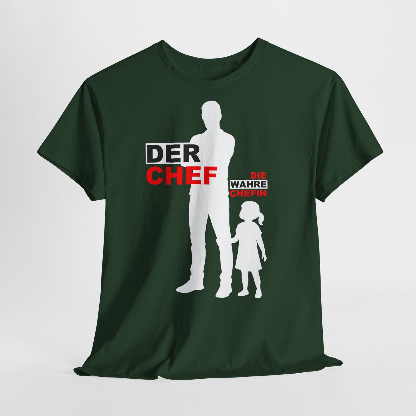 Vatertag Papa Shirt - Papa Chef Und Tochter Die Wahre Chefin - Lustiges Geschenk Shirt