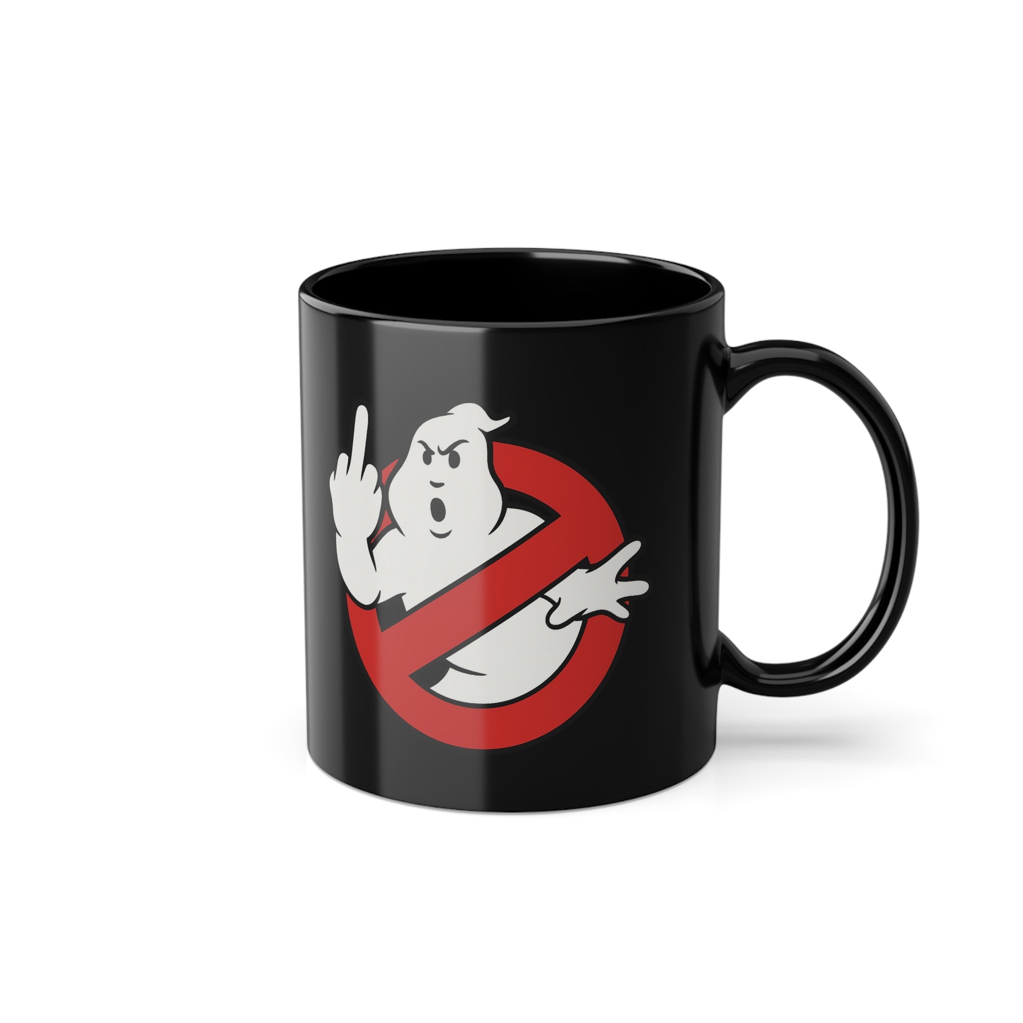 Ghostbusters Satire - Geist mit Mittelfinger - Lustige Kaffee Tasse