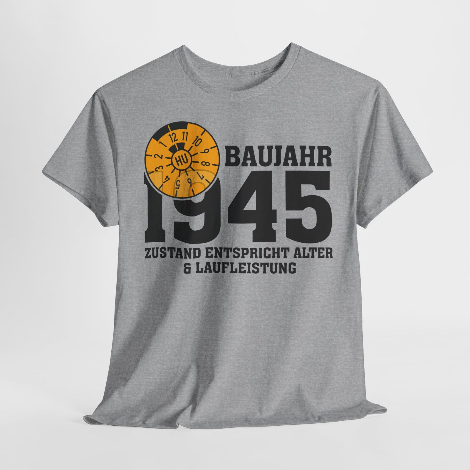 80. Geburtstag TÜV Plakette Baujahr 1945 Zustand entspricht Alter und Laufleistung Lustiges Geschenk T-Shirt