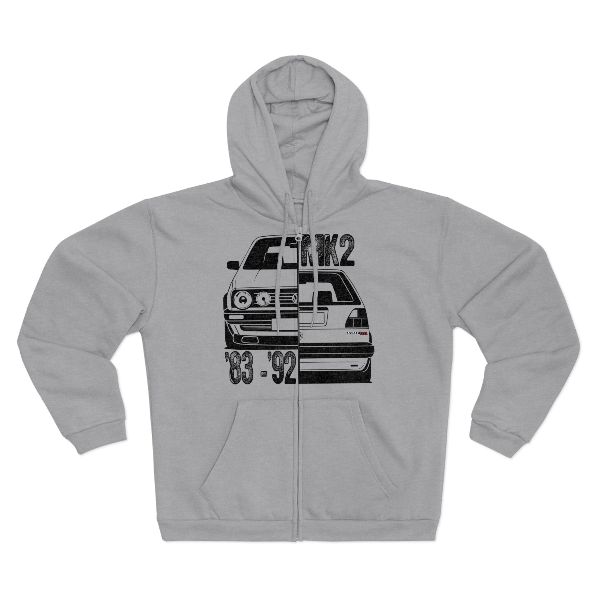 GOLF MK2 Retro Auto 80er 90er MK2 Fan Zip Hoodie - Unisex Strickjacke